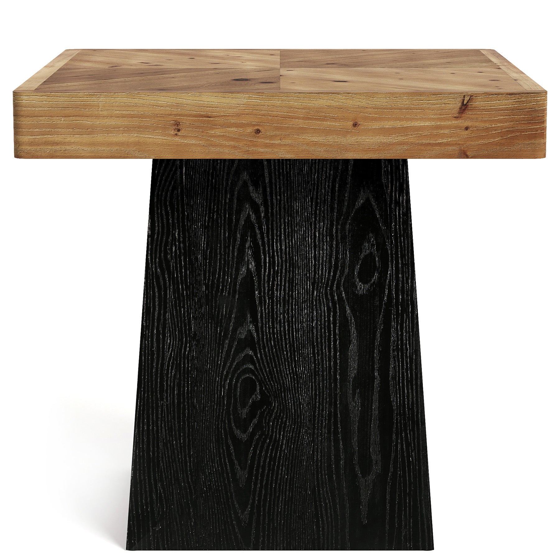 Tribesigns Tavolo da pranzo quadrato da 80 cm, tavolo da cucina rustico in legno massello con base affusolata per 2-4 persone