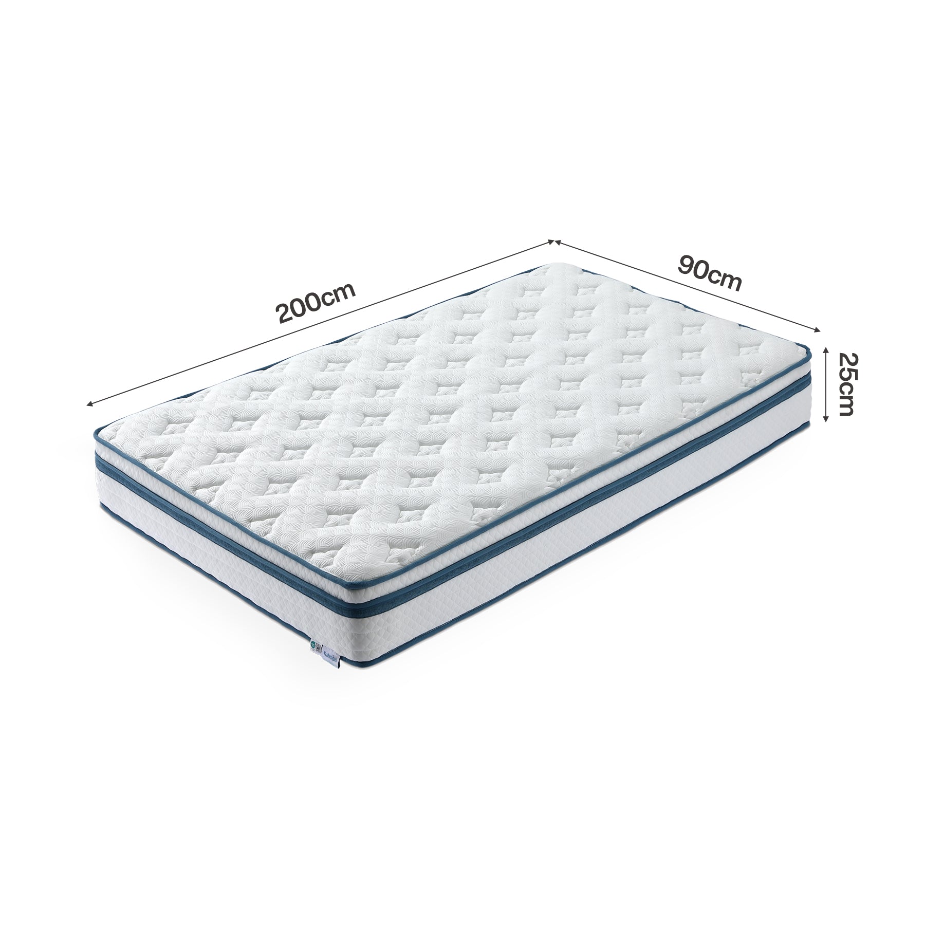 Tribesigns Materasso a molle insacchettate H3, rigidità media, materasso ortopedico in memory foam con gel a 7 zone