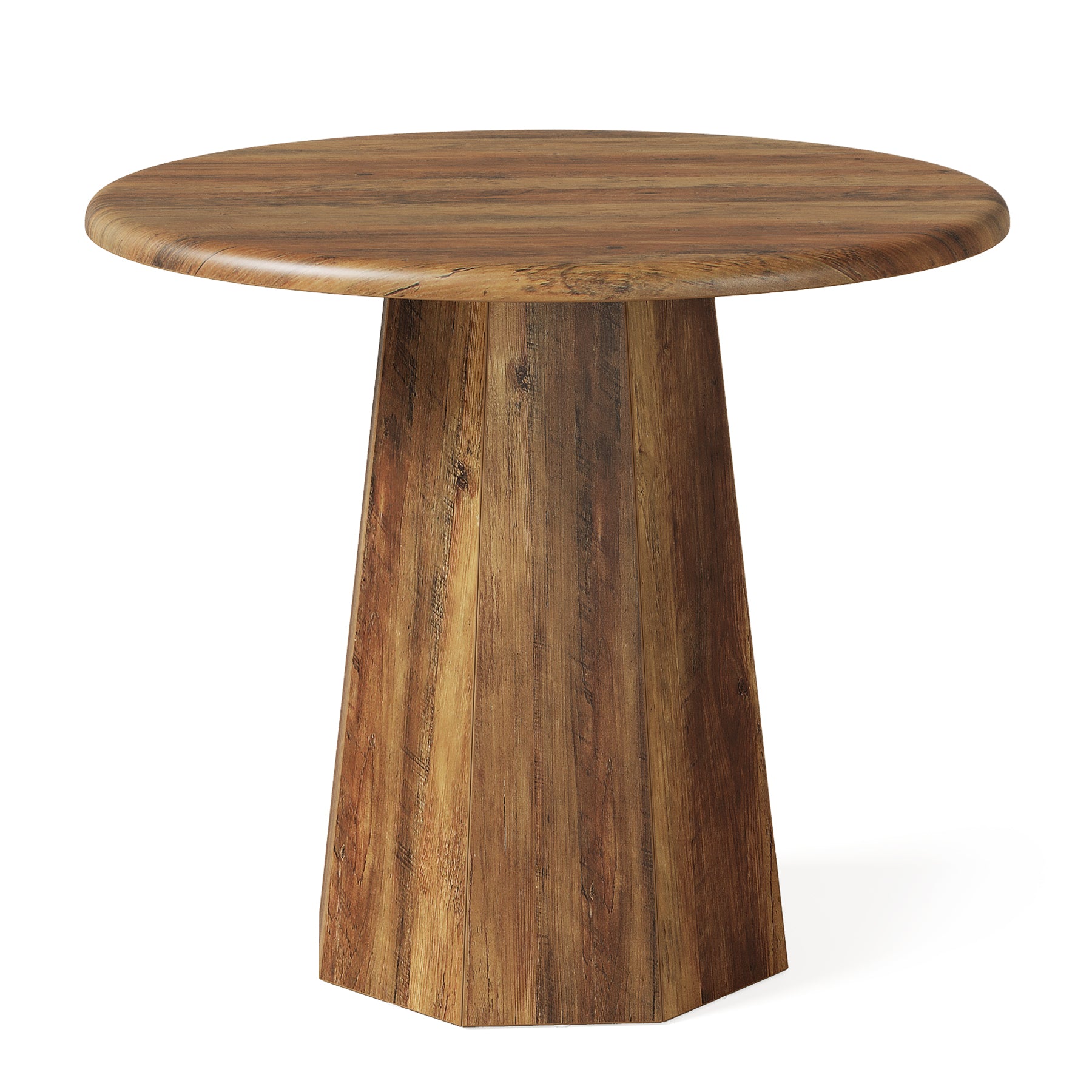 Tribesigns 80 cm tavolo da pranzo, tavolo da cusina rotondo con base ottagonale per 2-4