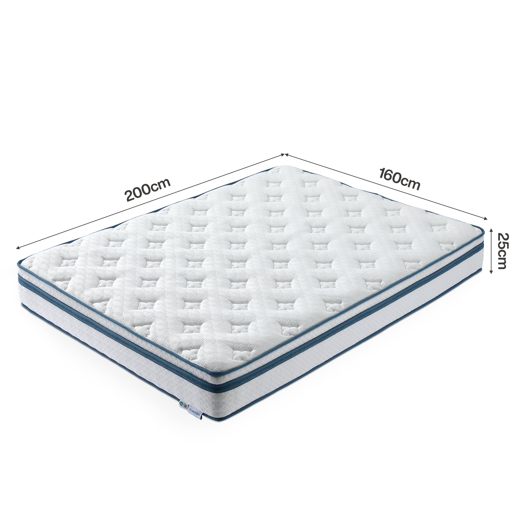 Tribesigns Materasso a molle insacchettate H3, rigidità media, materasso ortopedico in memory foam con gel a 7 zone