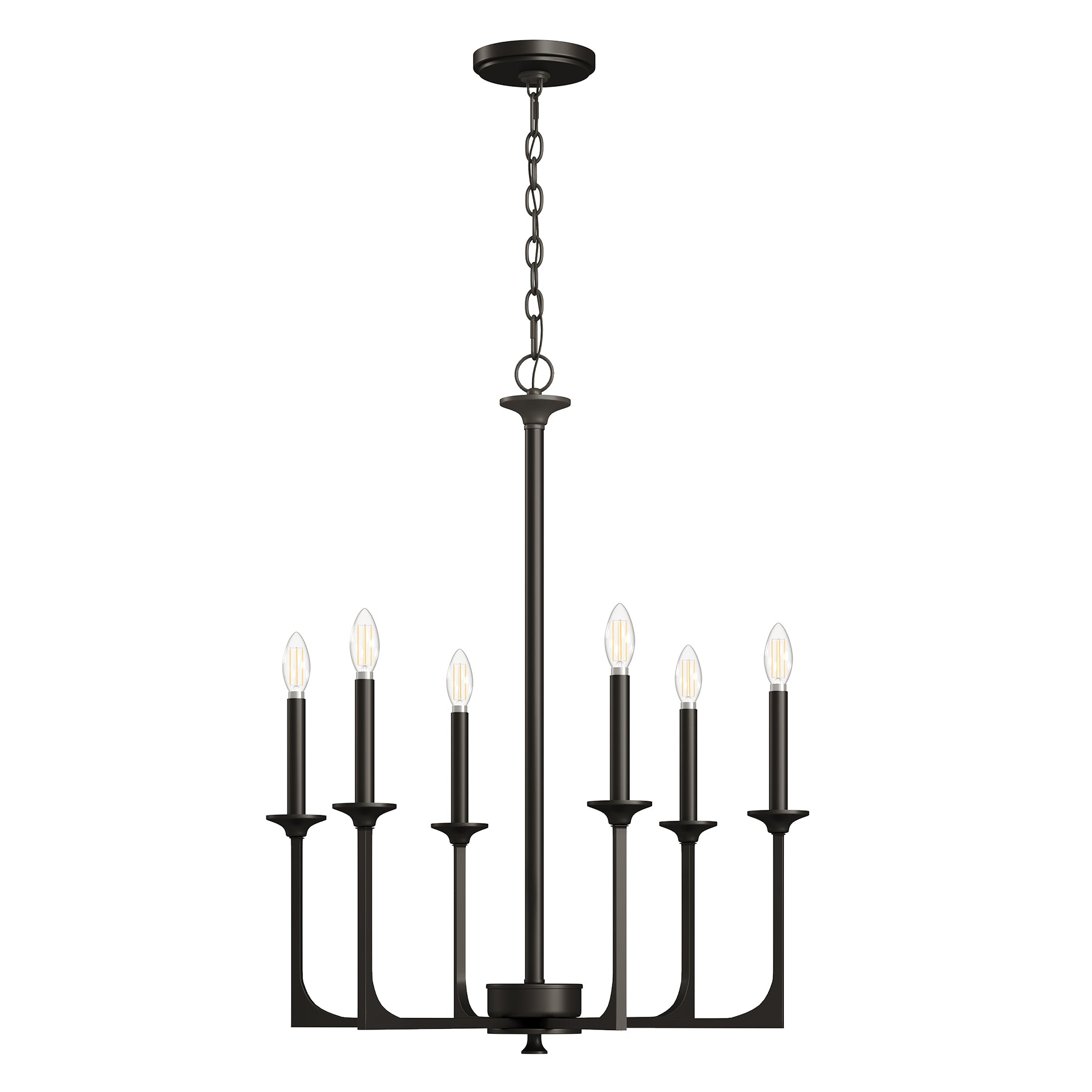Tribesigns 6 lampade da soffitto E14, lampadario rotondo a forma di ruota di carrello, idea per la cucina