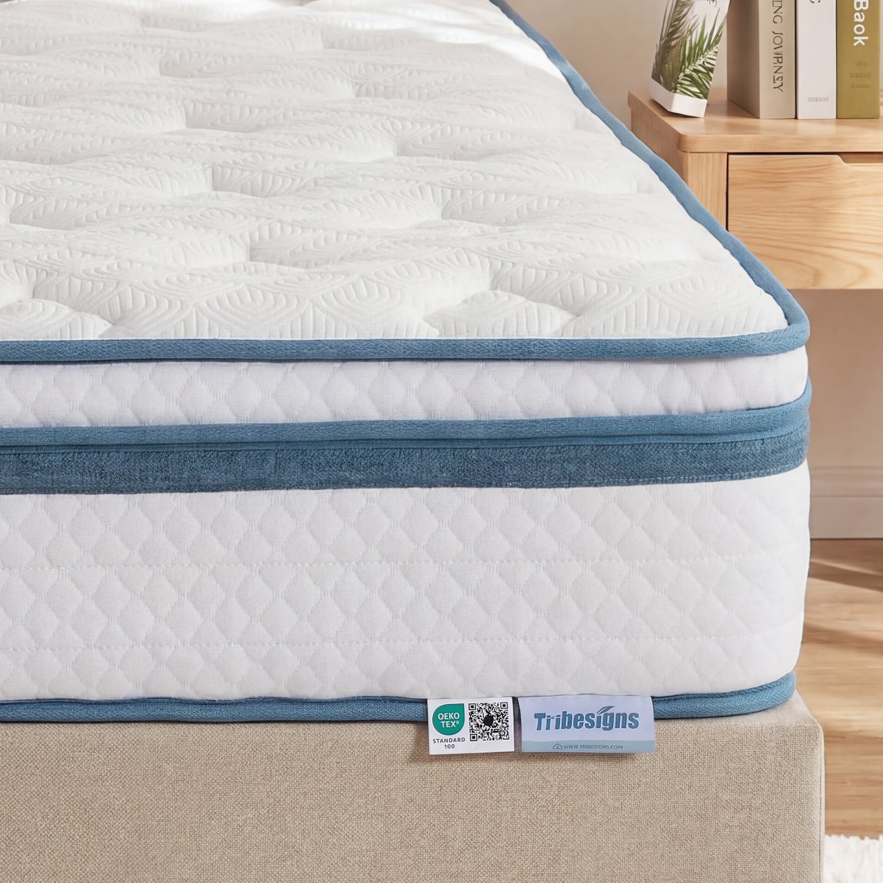 Tribesigns Materasso a molle insacchettate H3, rigidità media, materasso ortopedico in memory foam con gel a 7 zone