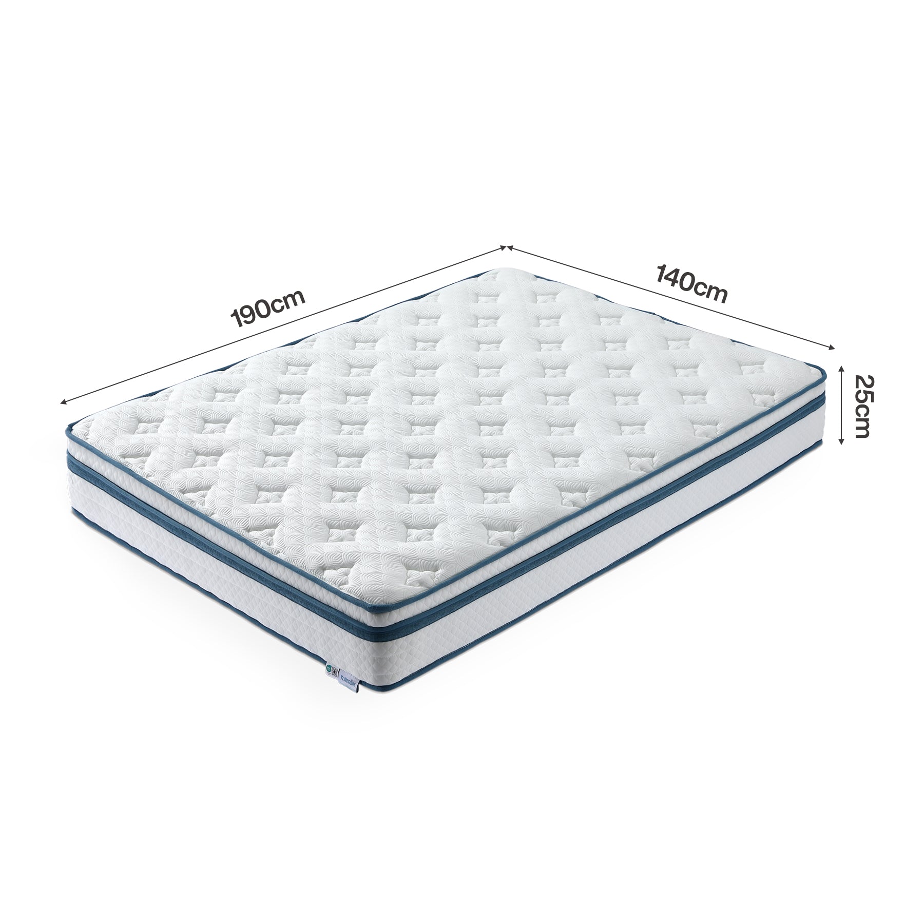 Tribesigns Materasso a molle insacchettate H3, rigidità media, materasso ortopedico in memory foam con gel a 7 zone