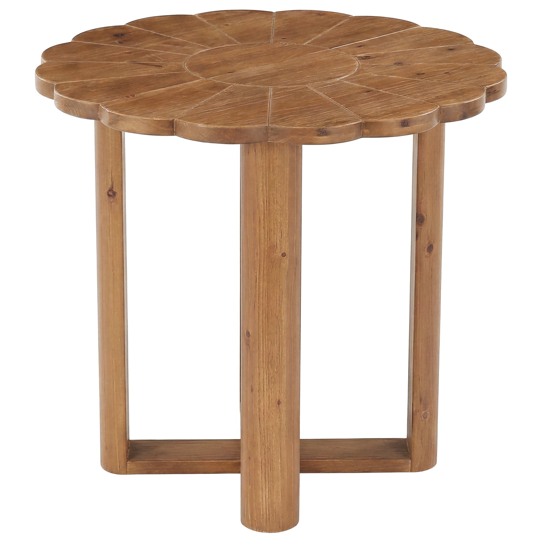 Tribesigns Tavolo da pranzo rotondo in legno massello, Tavolo da cucina da 80 cm per 2-4 persone