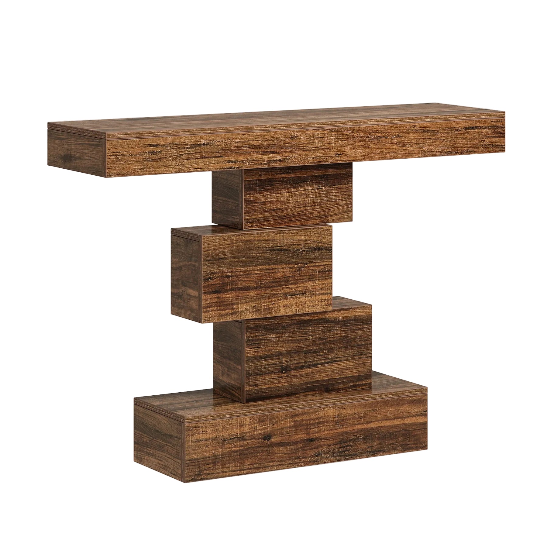 Tribesigns Consolle in legno, tavolo da ingresso in stile fattoria da 100 cm tavolo da divano