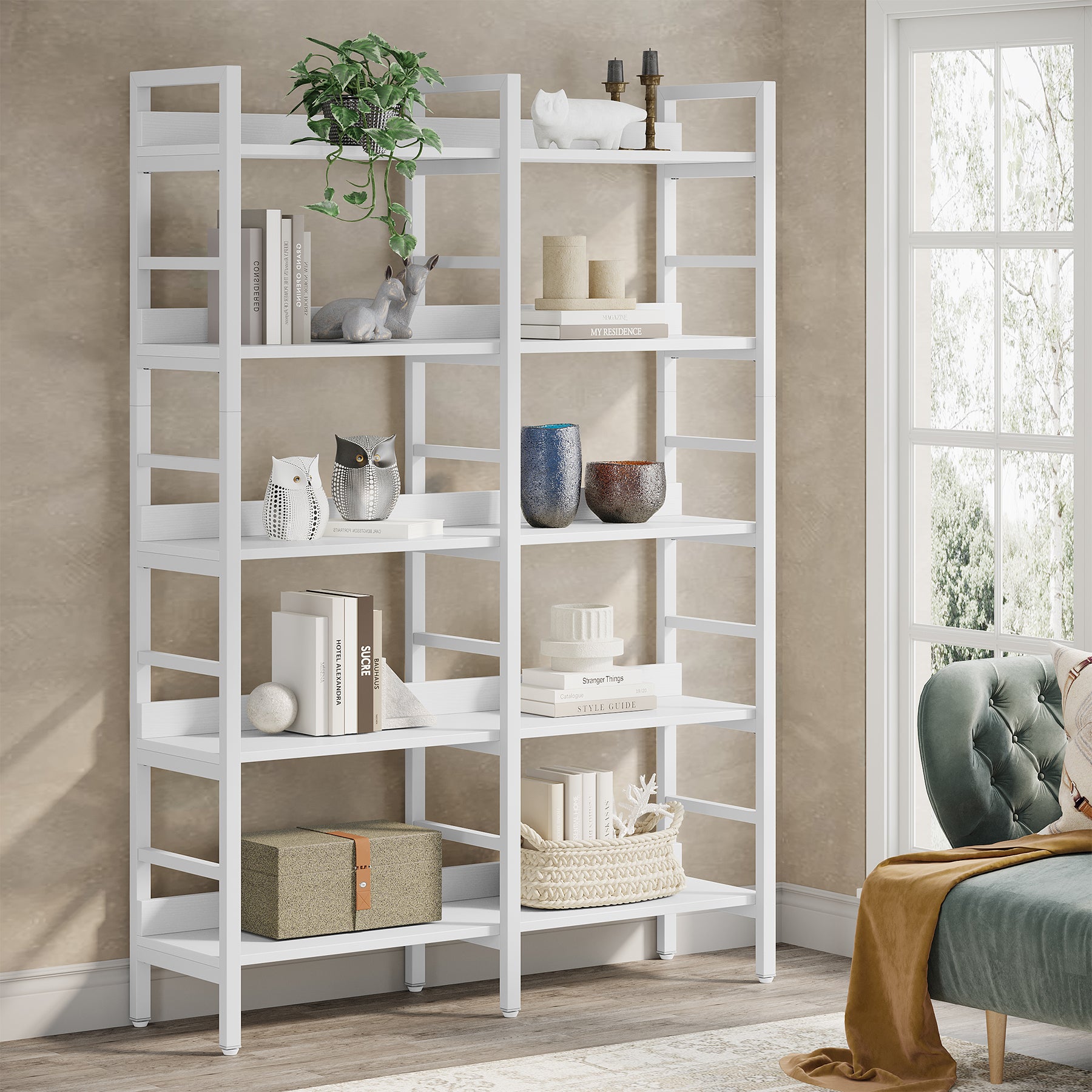 Tribesigns Libreria a 5 livelli, 180 cm Scaffale Portaoggetti Espositore