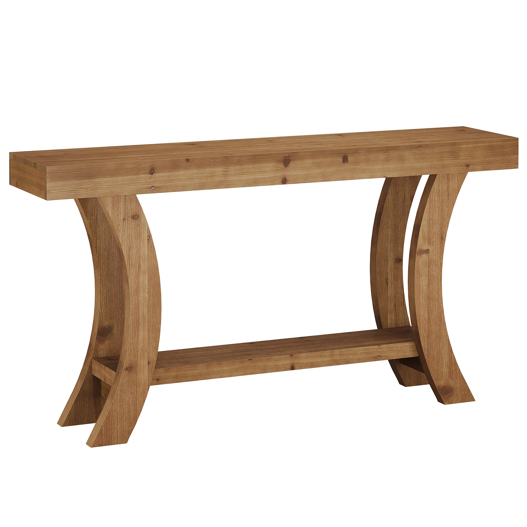 Tribesigns Consolle in legno massello, 160 cm, tavolo da ingresso con ripiano e struttura ad arco
