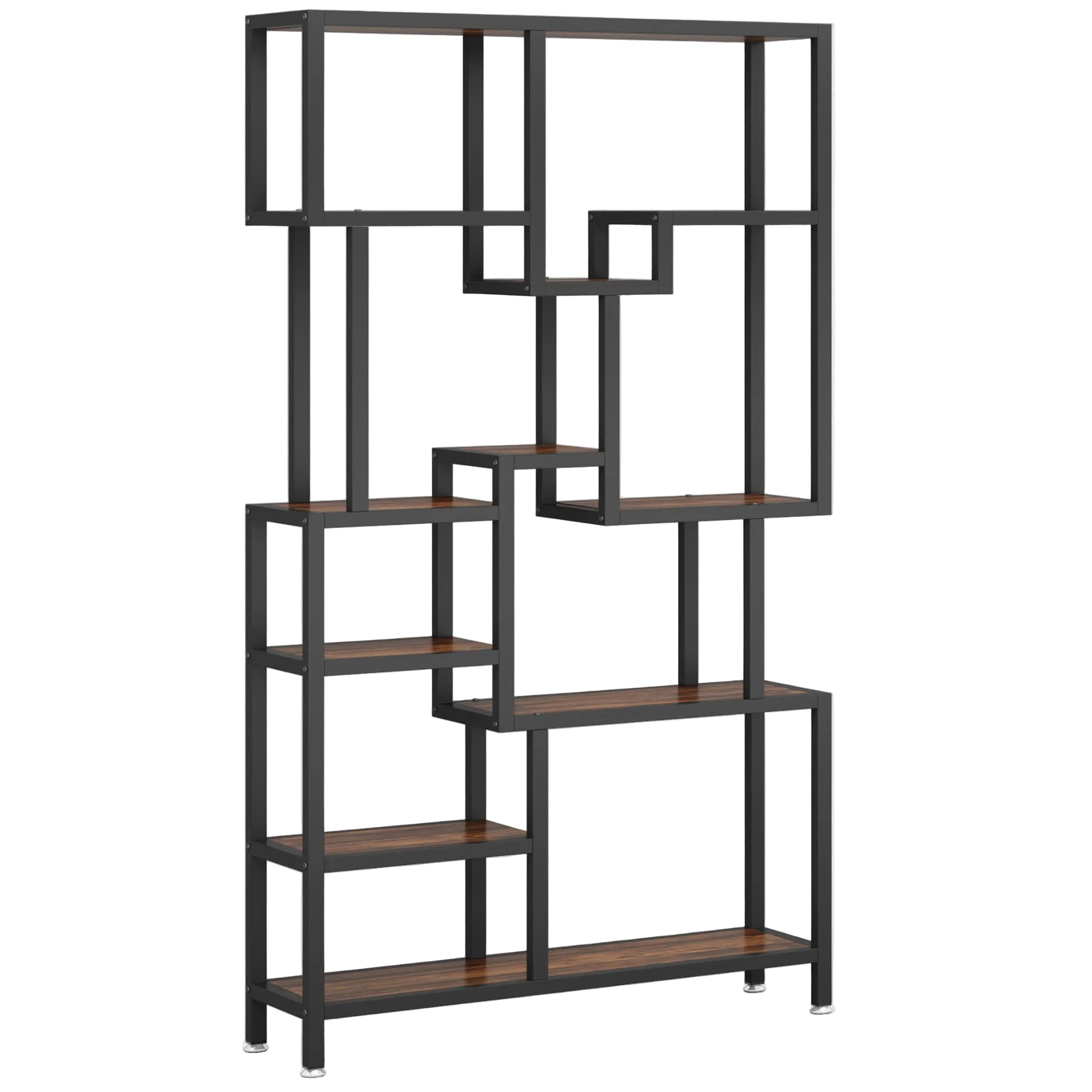Tribesigns Libreria a 7 ripiani, scaffale espositivo Etagere da 180 cm, scaffale industriale