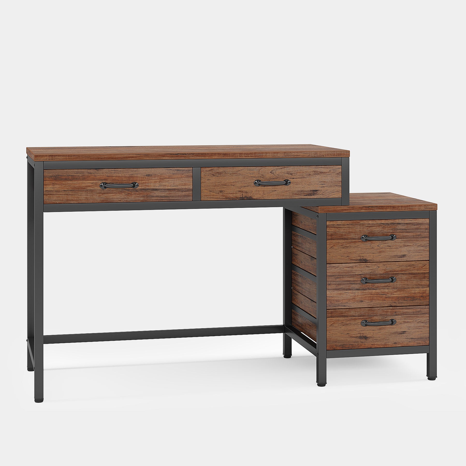 Tribesigns Scrivania per Computer, Scrivania per scrittura di studio per la casa con cassettiera reversibile