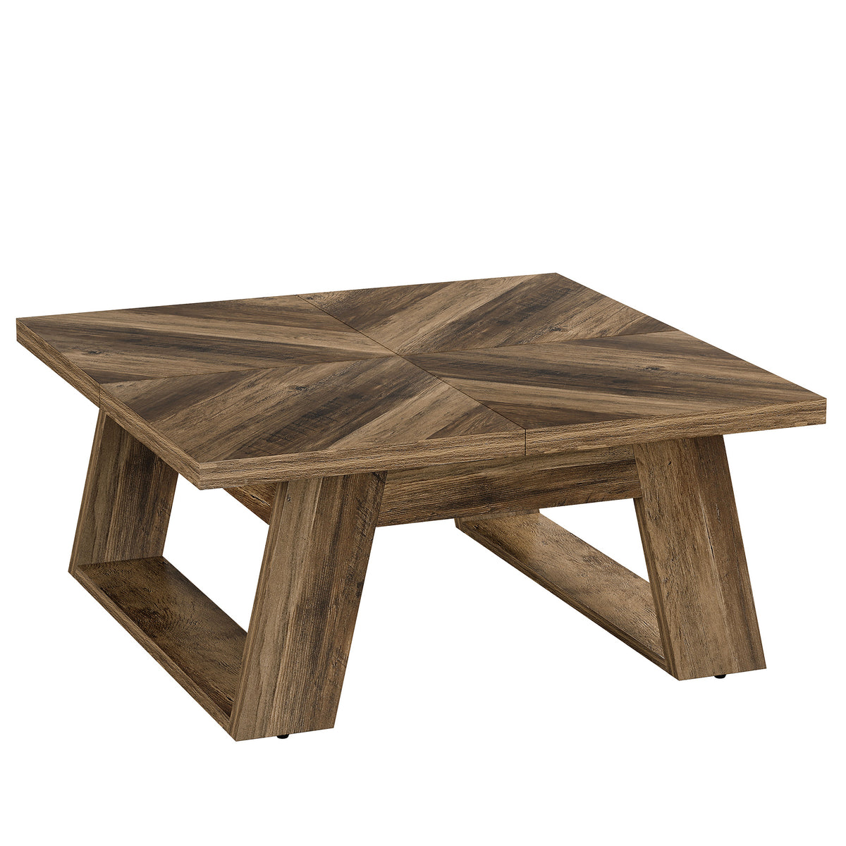Tavolino da Salotto Quadrato Country, 100 x 100 cm, per Soggiorno