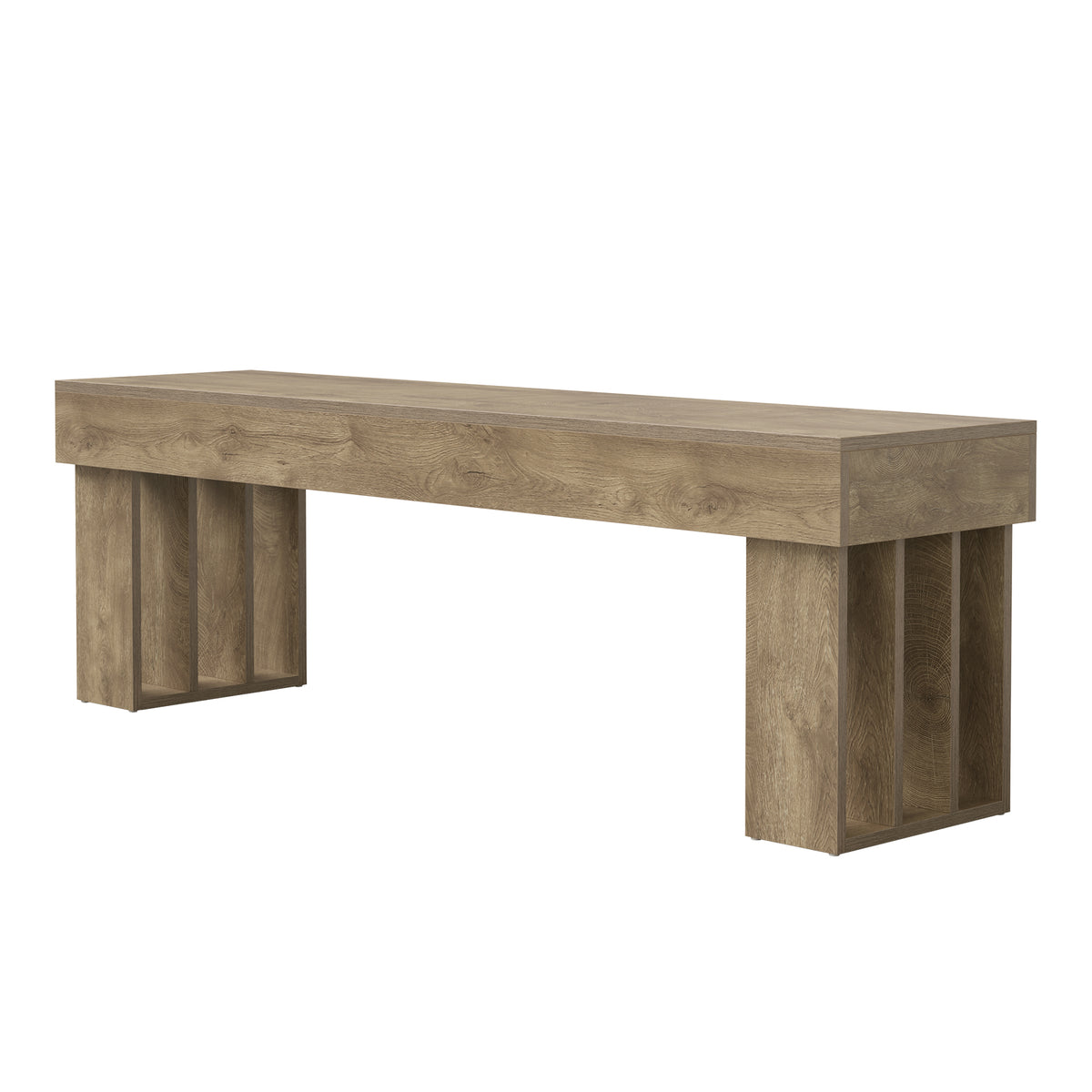 Panca Rustica in Legno Portascarpe, 140 x 35 x 45 cm, per Ingresso e Corridoio