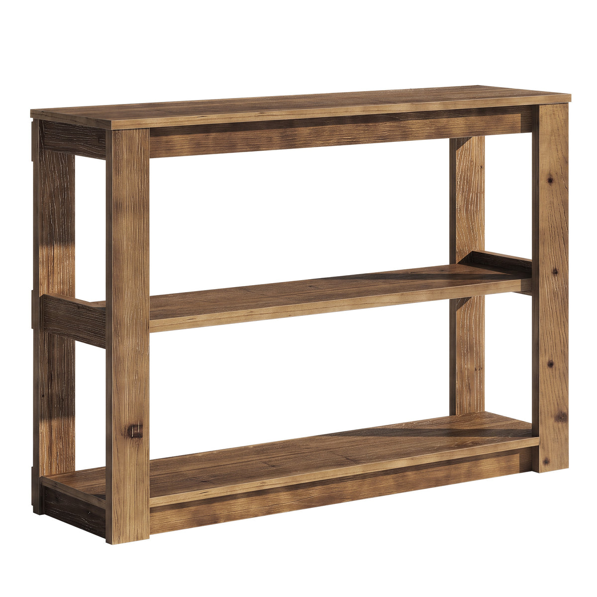 Consolle Country in Legno Massello a 3 Ripiani, 105 cm, per Ingresso