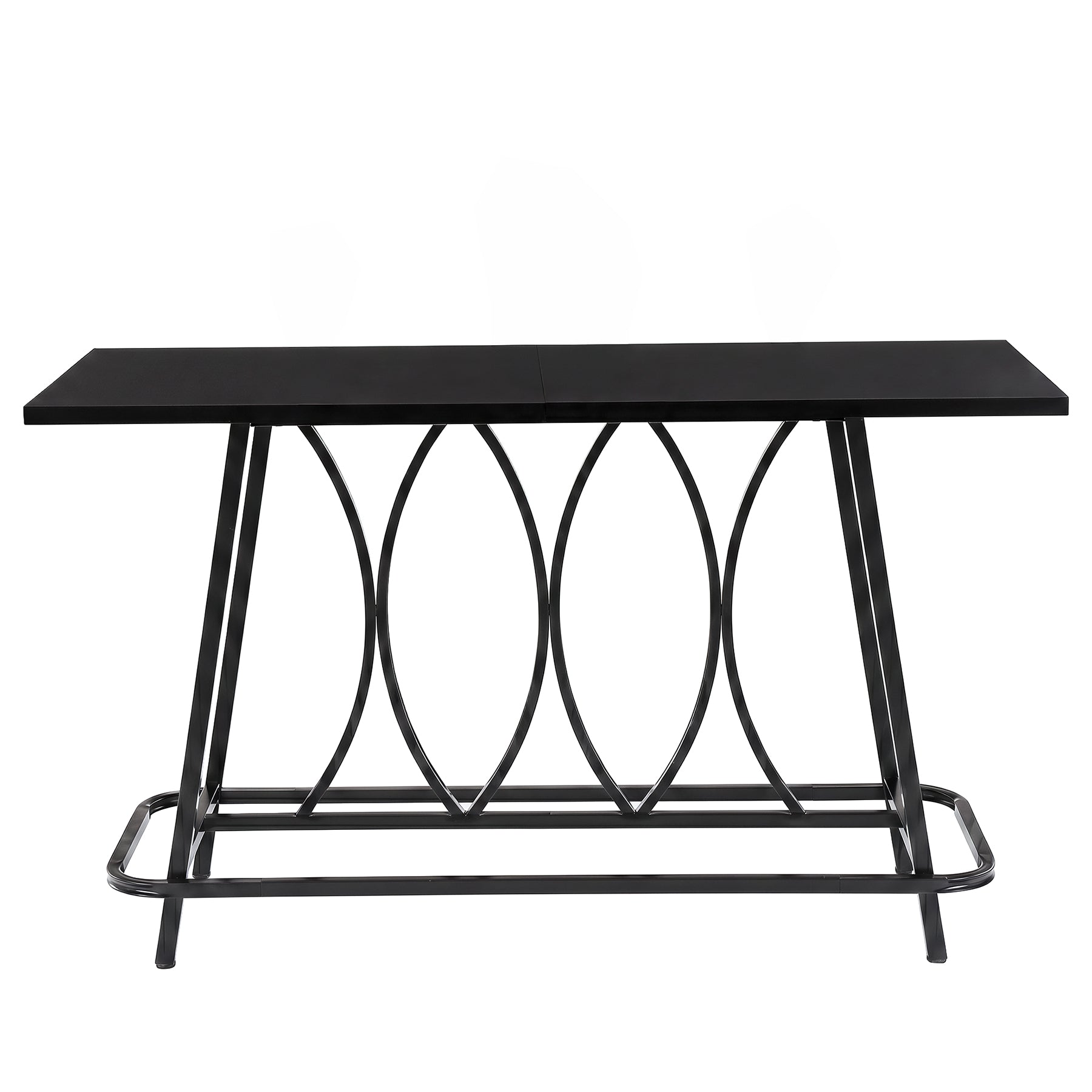 Tribesigns Consolle moderna lunga 160 cm, tavolino stretto da divano con struttura in metallo