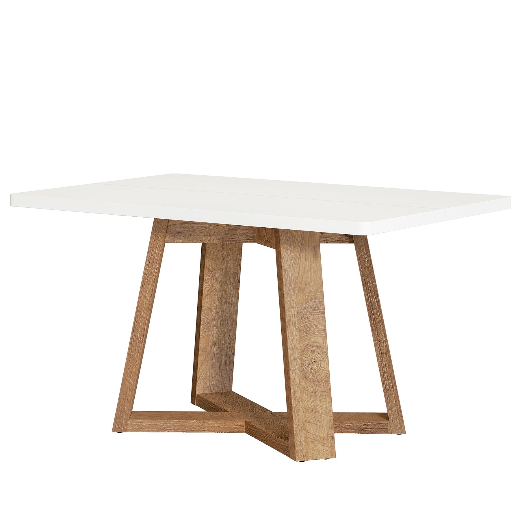 Tribesigns Tavolo da pranzo da 119 cm, moderno tavolo da cucina con gambe in legno