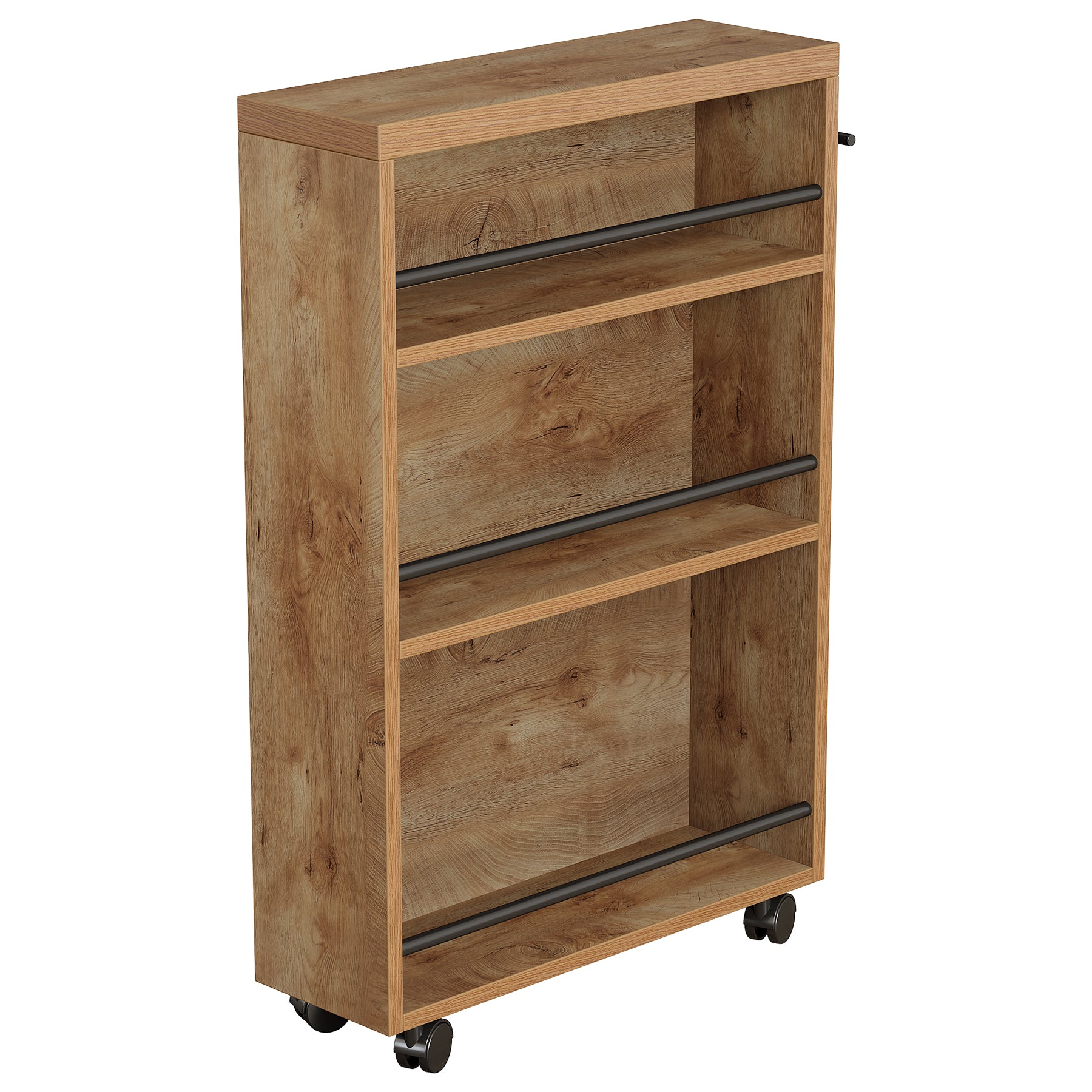 Tribesigns Carrello sottile da cucina, carrelli a 4 piani estraibile su ruote per piccoli spazi