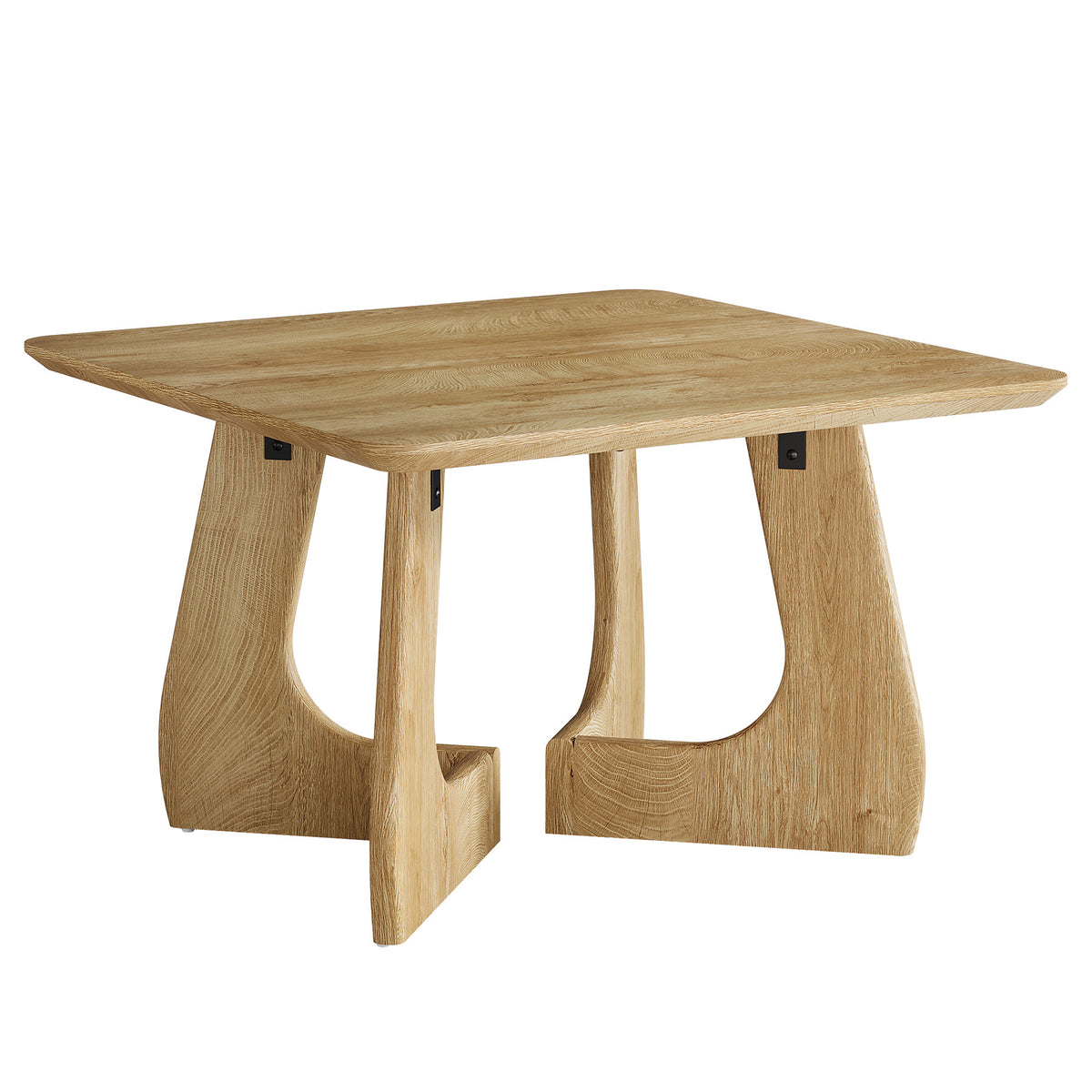 Tavolino da Salotto Quadrato Mid-Century con Gambe Intrecciate, 80 x 80 cm, per Soggiorno