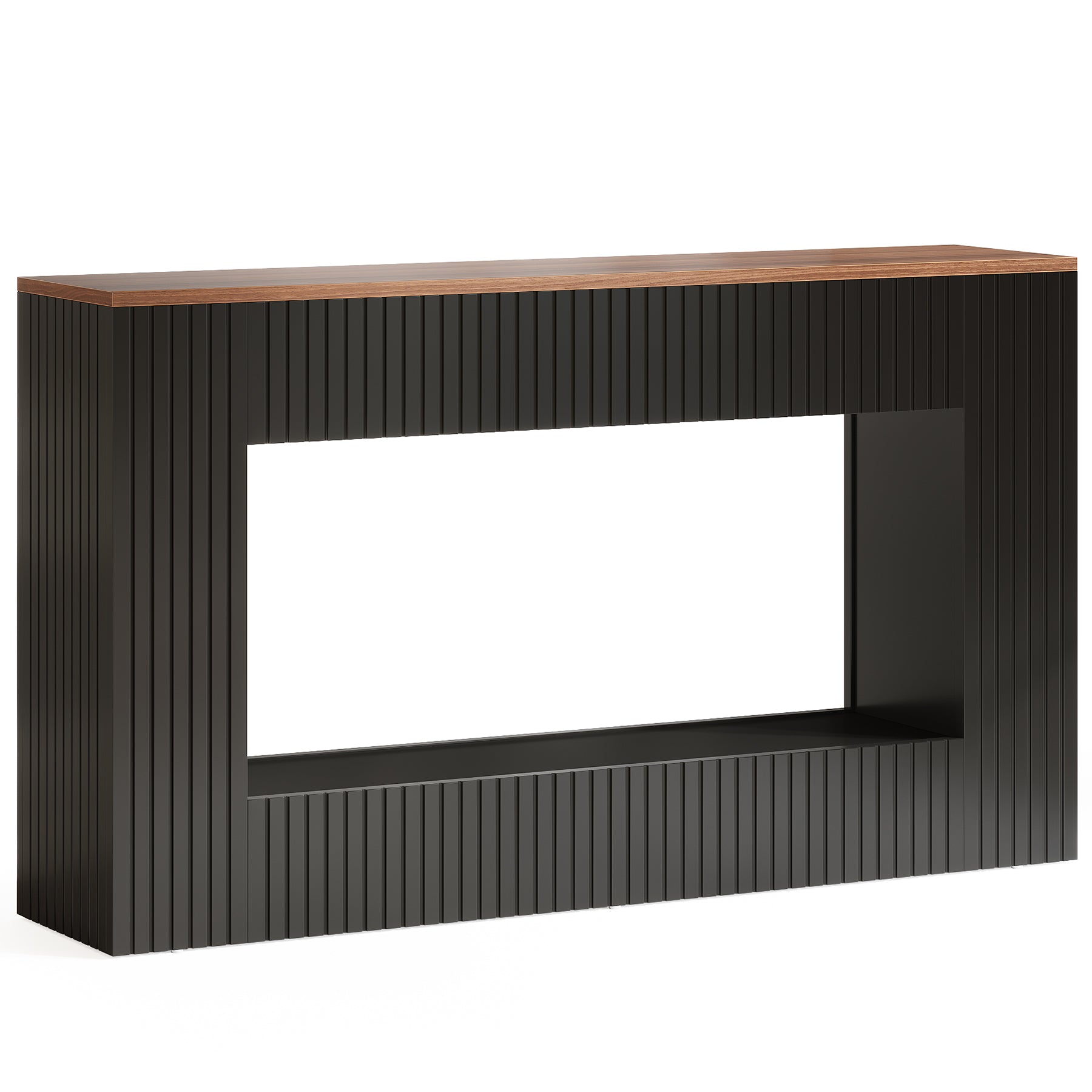 Tavolo Consolle Moderno da 140 cm, Tavolino da Divano in Legno con Contenitore