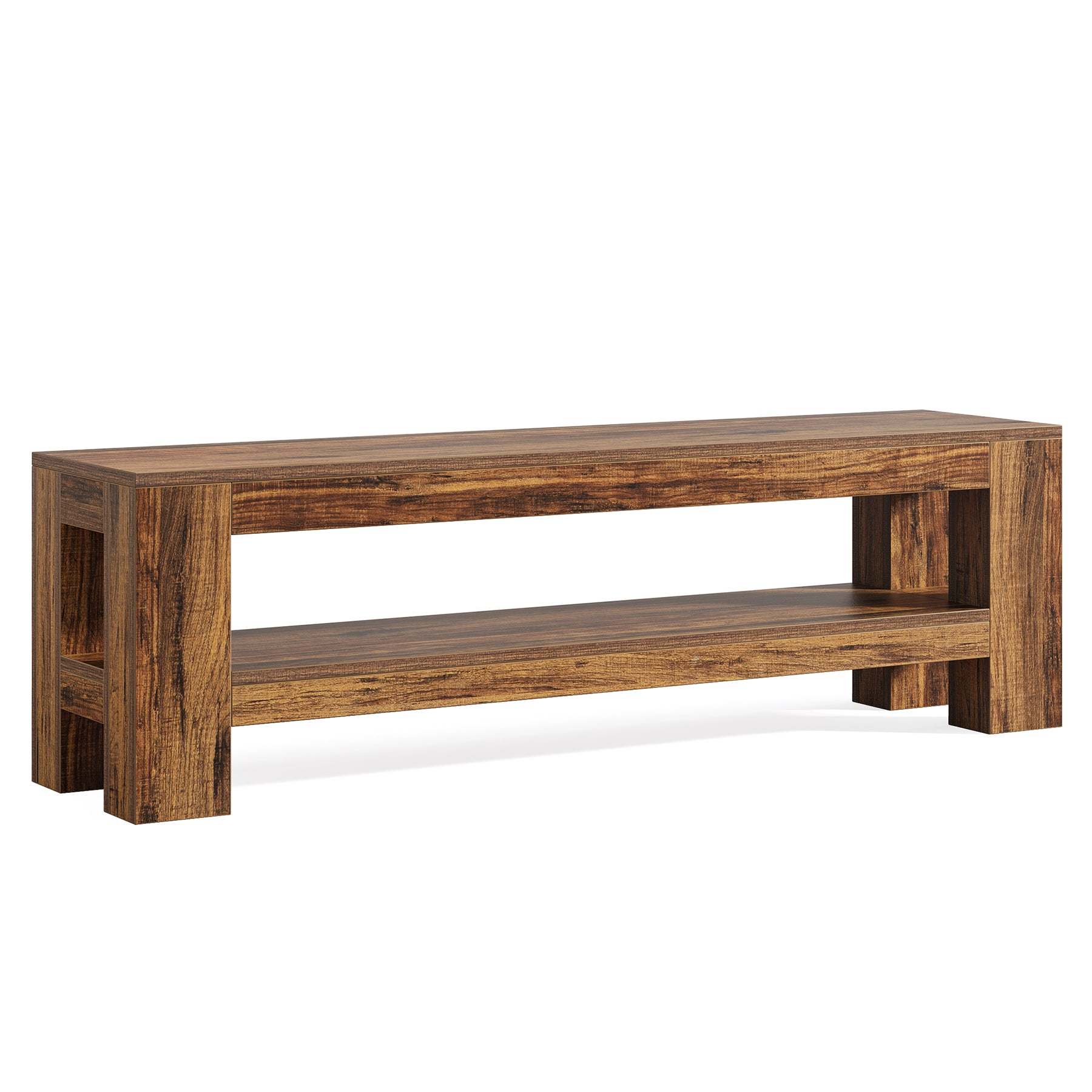 Tribesigns Supporto TV da 59 pollici per TV da 55/60/65/75 pollici, console TV multimediale rustica