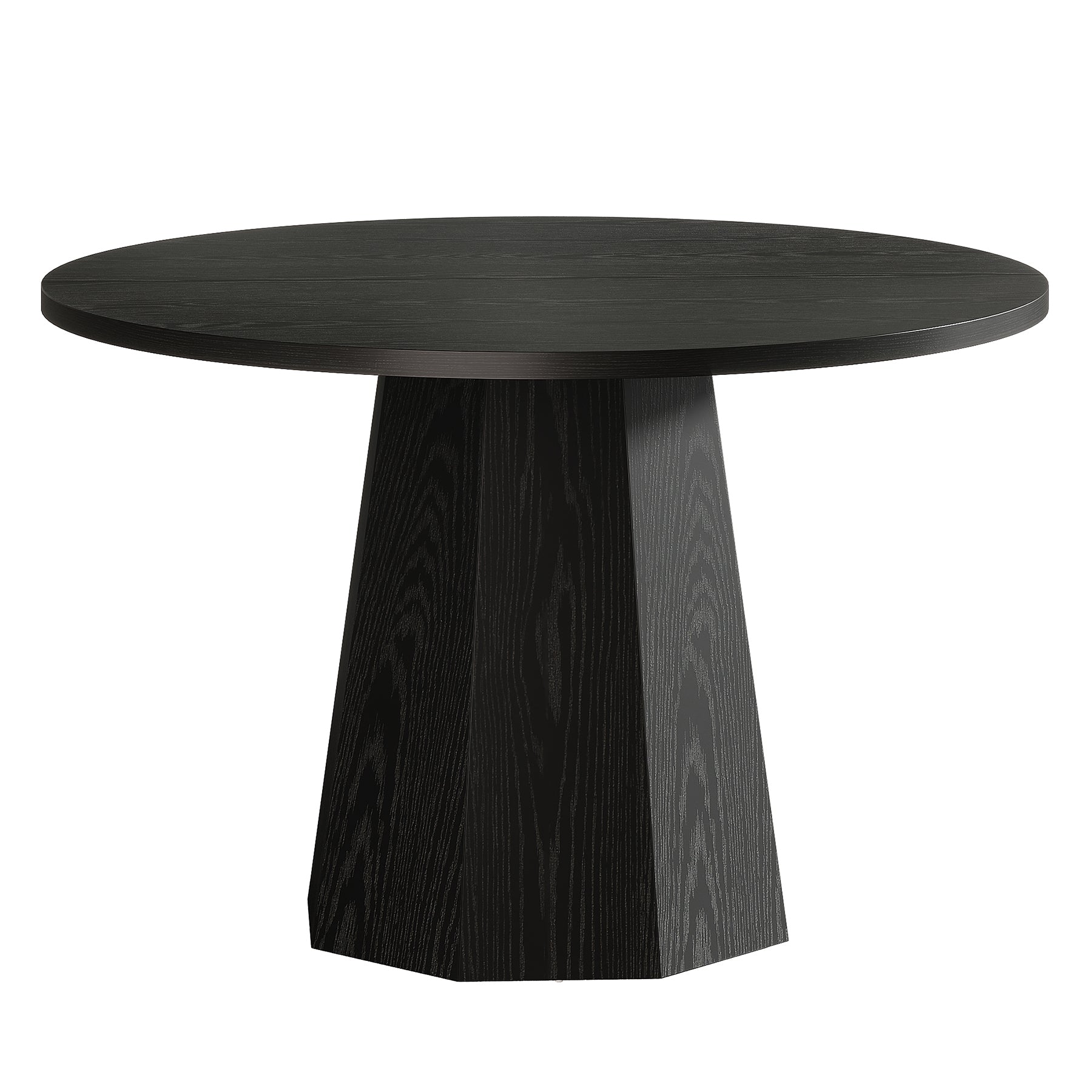 Tribesigns Tavolo da pranzo, 118 cm tavolo da cucina con robusto piedistallo inclinato
