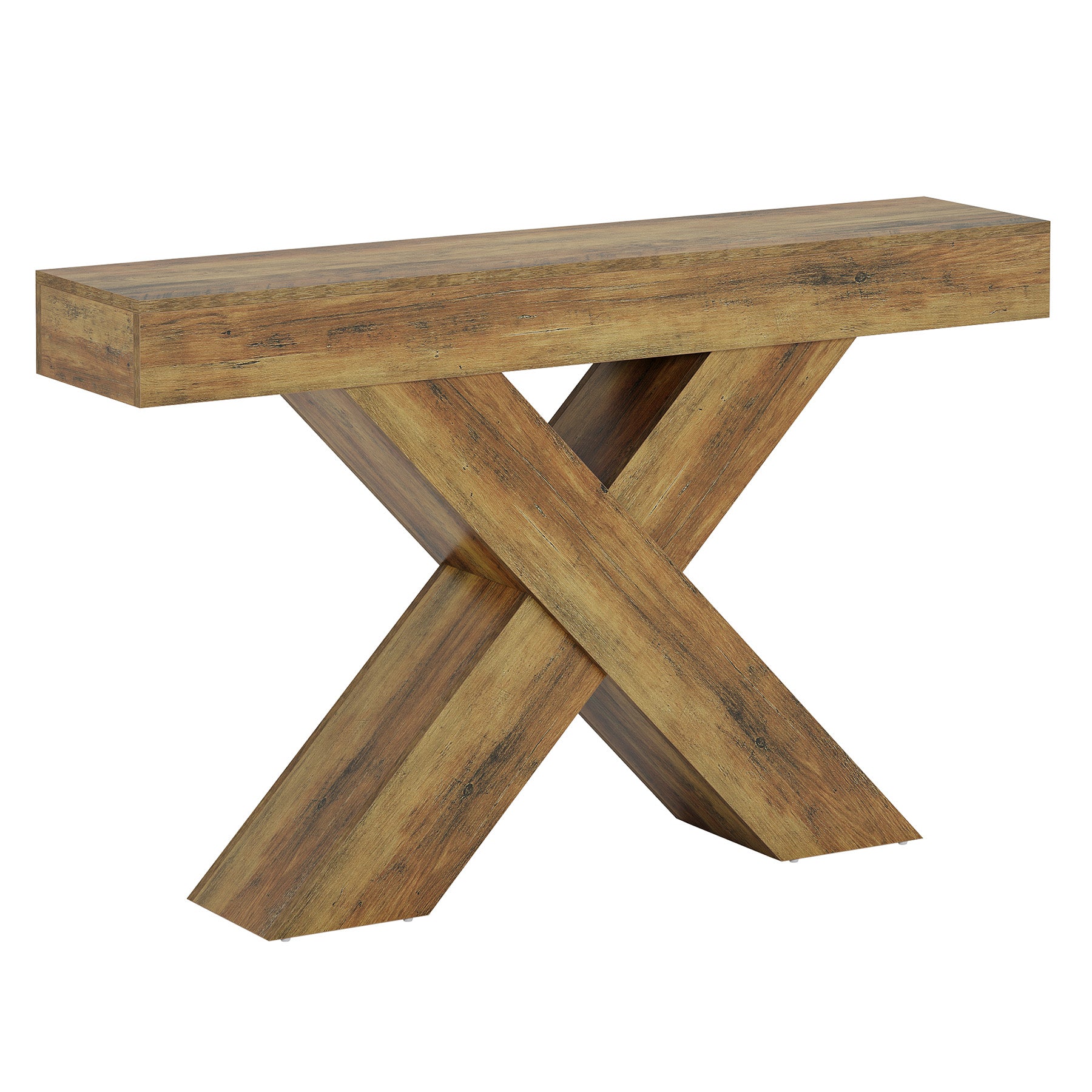 Tribesigns Tavolo Consolle, 140 cm Consolle Ingresso Tavolo da Divano con Design a X
