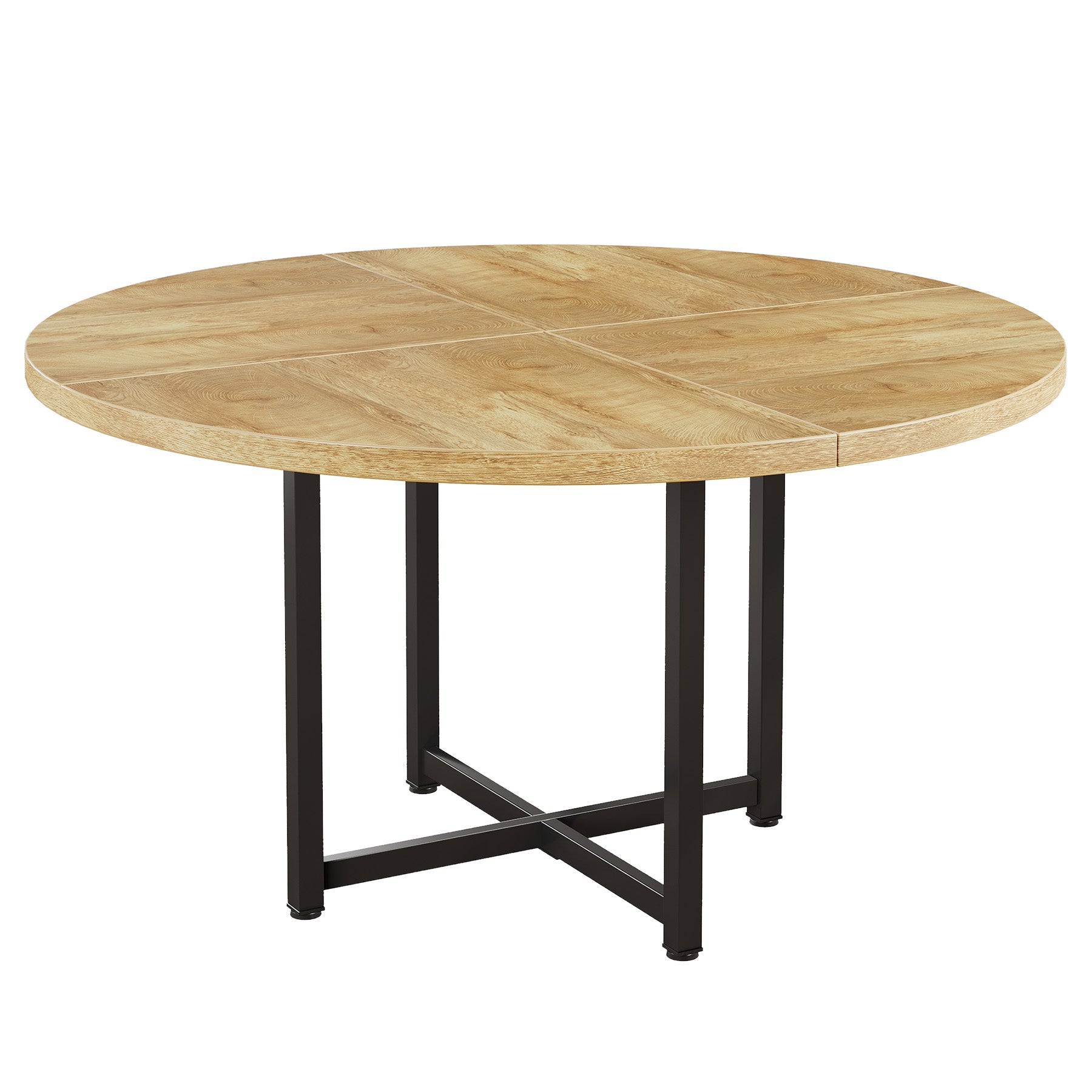 Tribesigns Tavolo da pranzo, tavolo da cucina rotondo da 120 cm per 4-6 persone