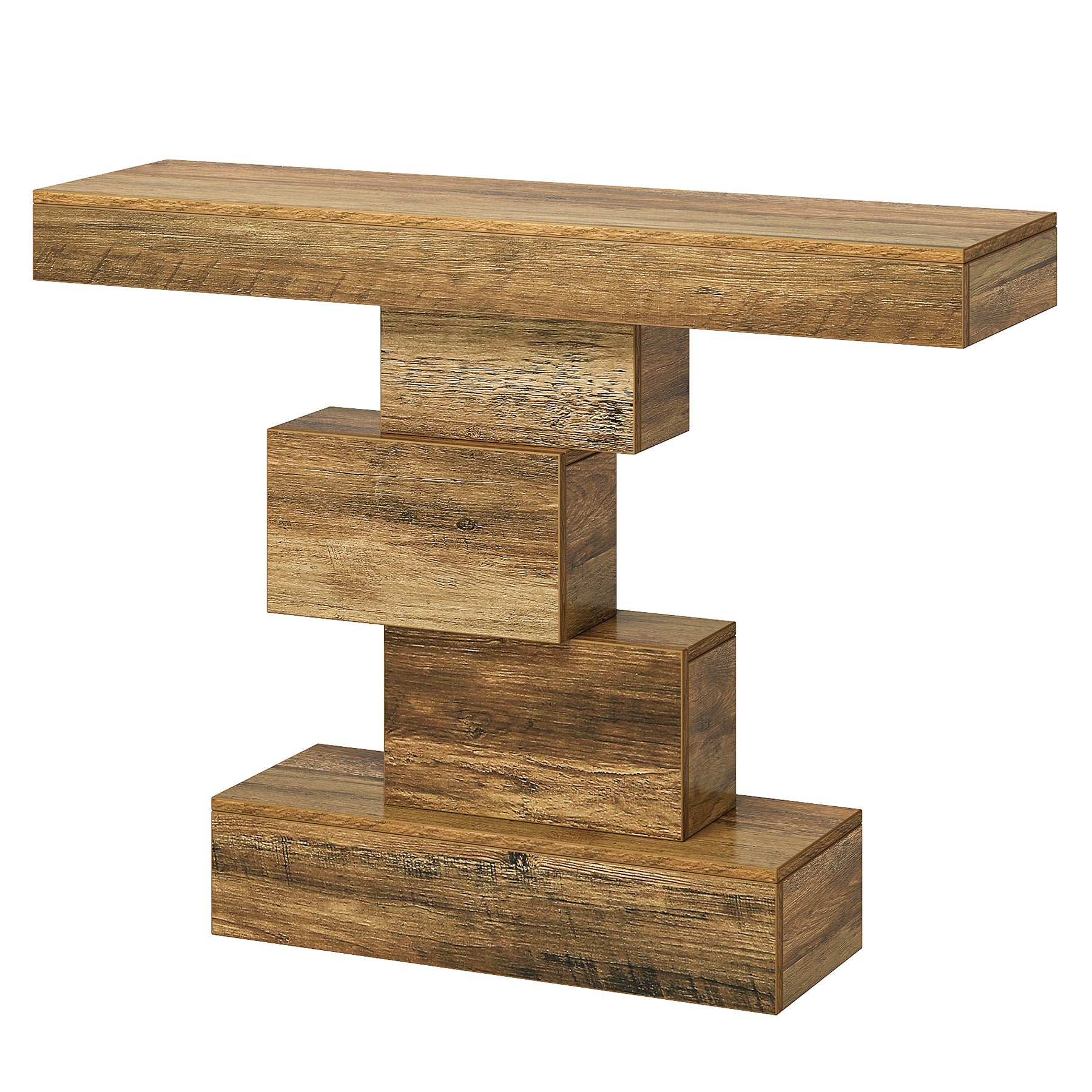 Tribesigns Consolle in legno, tavolo da ingresso in stile fattoria da 100 cm tavolo da divano