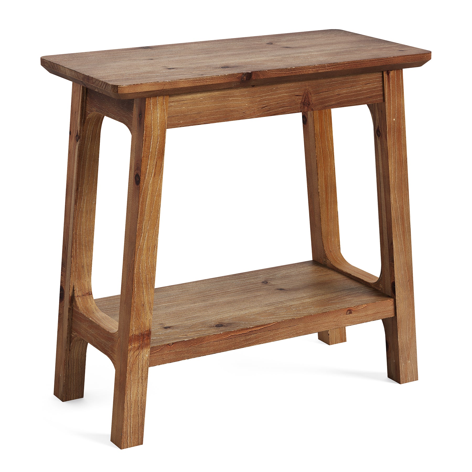 Tribesigns Tavolino stretto da 60 cm, tavolino laterale in legno massello, comodino per piccoli spazi
