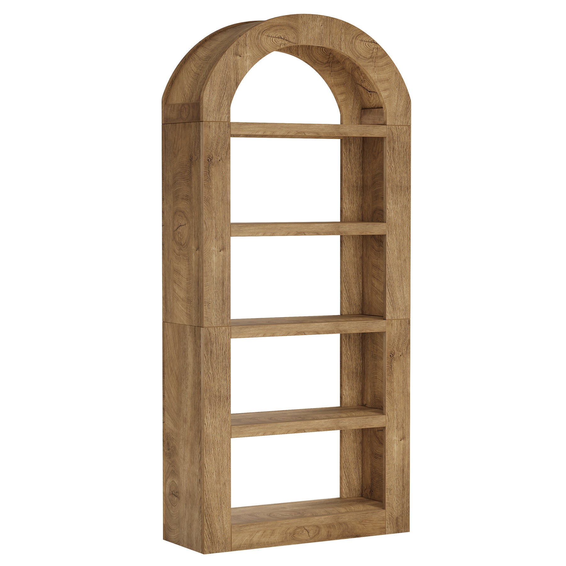 Tribesigns Libreria arco alta 180 cm, scaffali aperta a 5 ripiani con spazio contenitivo per soggiorno