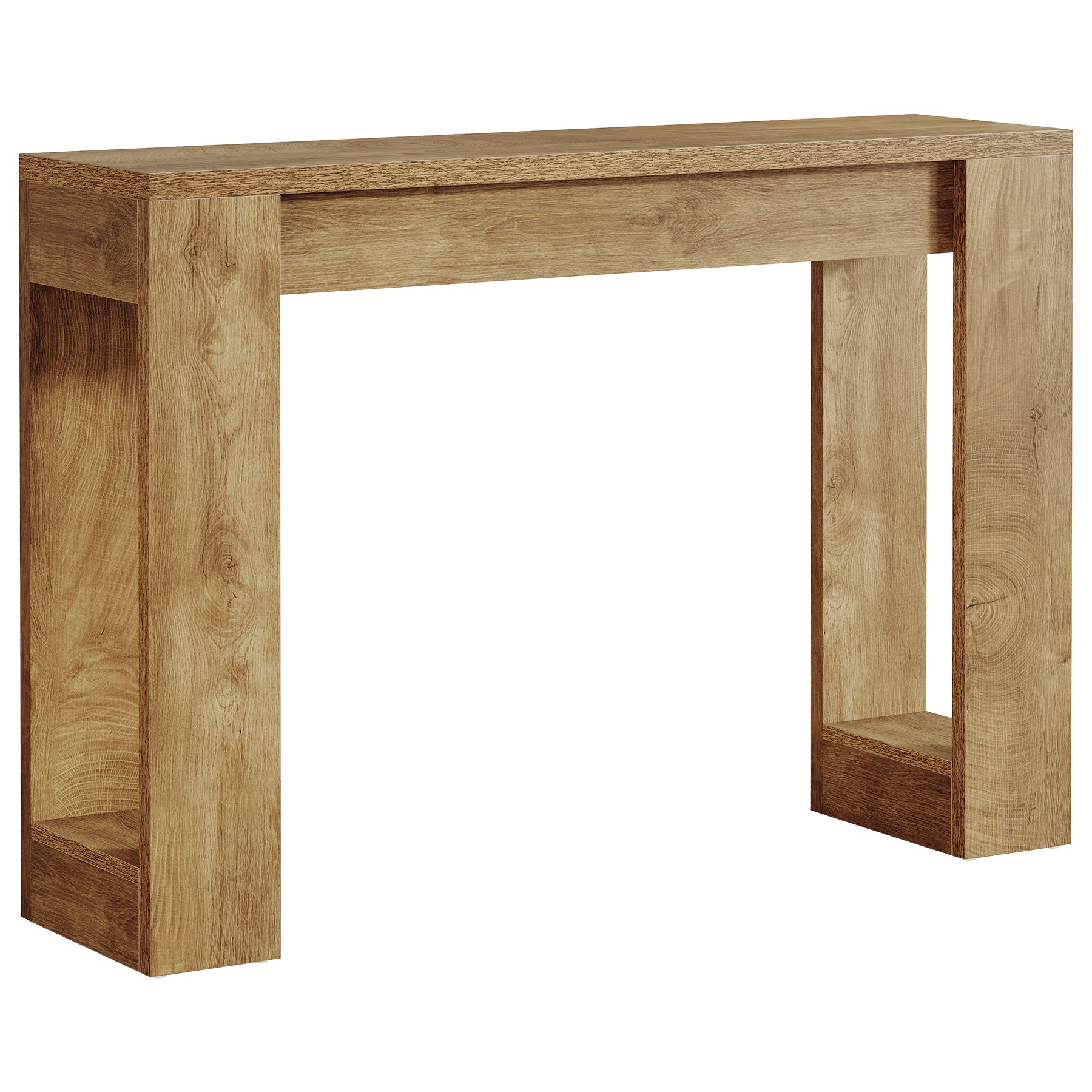 Tribesigns Tavolo consolle lungo 105 cm, tavolo in legno rustico dietro il divano