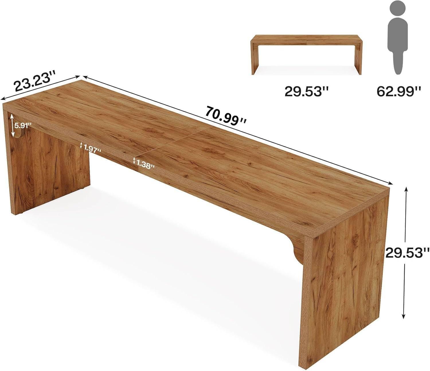 Tribesigns Tavolo da pranzo da 180 cm, tavolo da pranzo moderno da cucina con base robusta