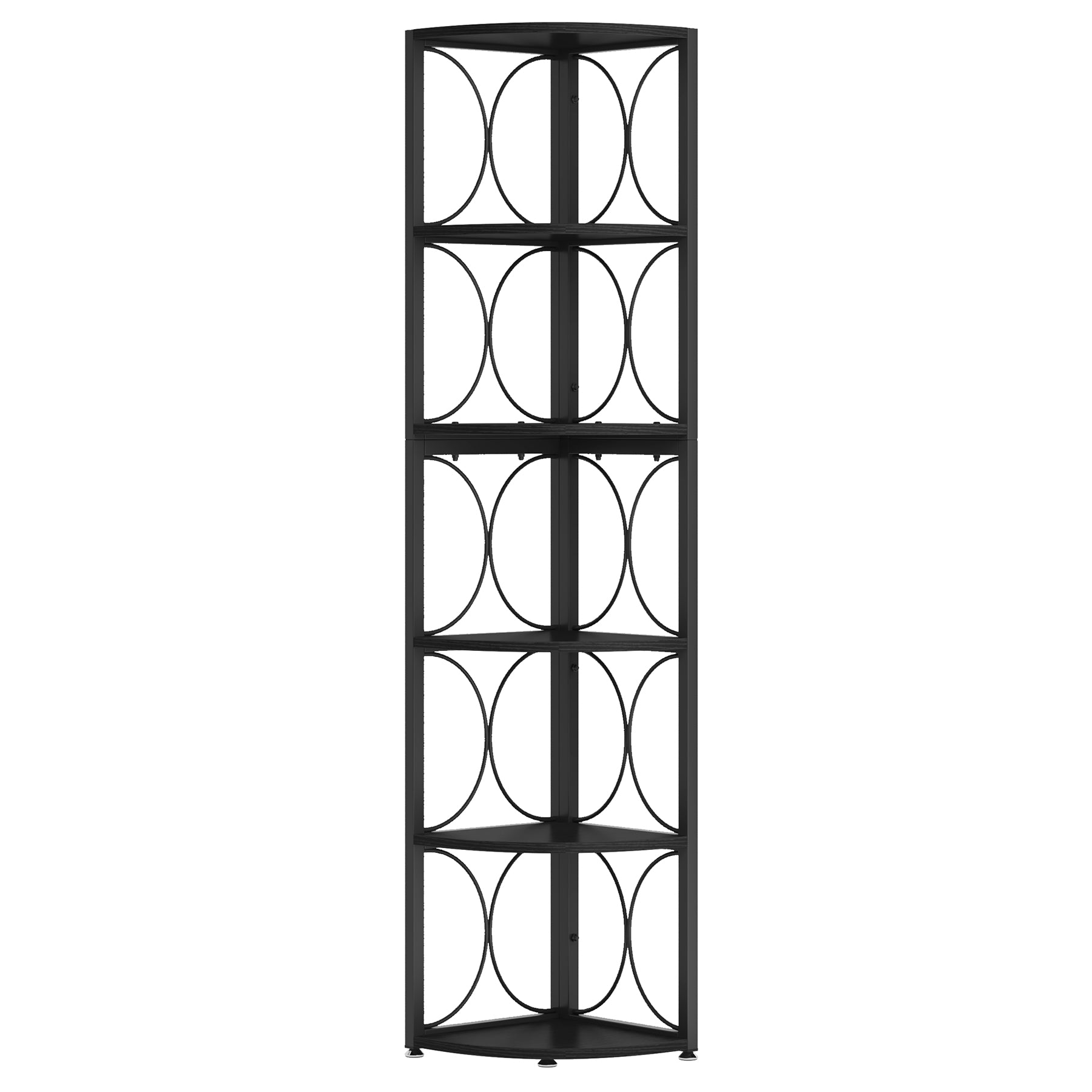 Tribesigns 170 cm scaffale angolare, scaffale portaoggetti rustico angolare a 6 ripiani