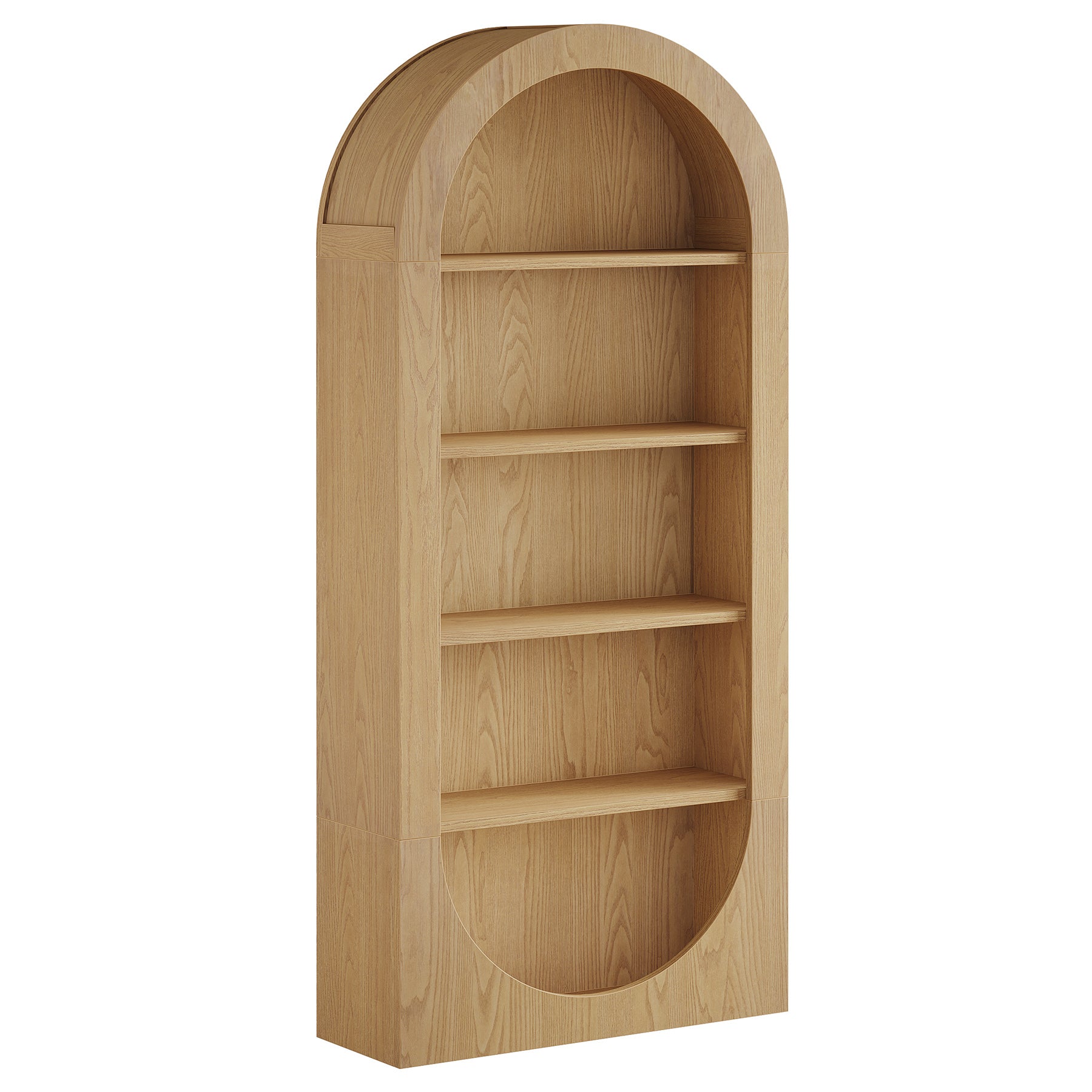 Tribesigns 180 cm Libreria, scaffali curva a 5 ripiani con ripiani aperti
