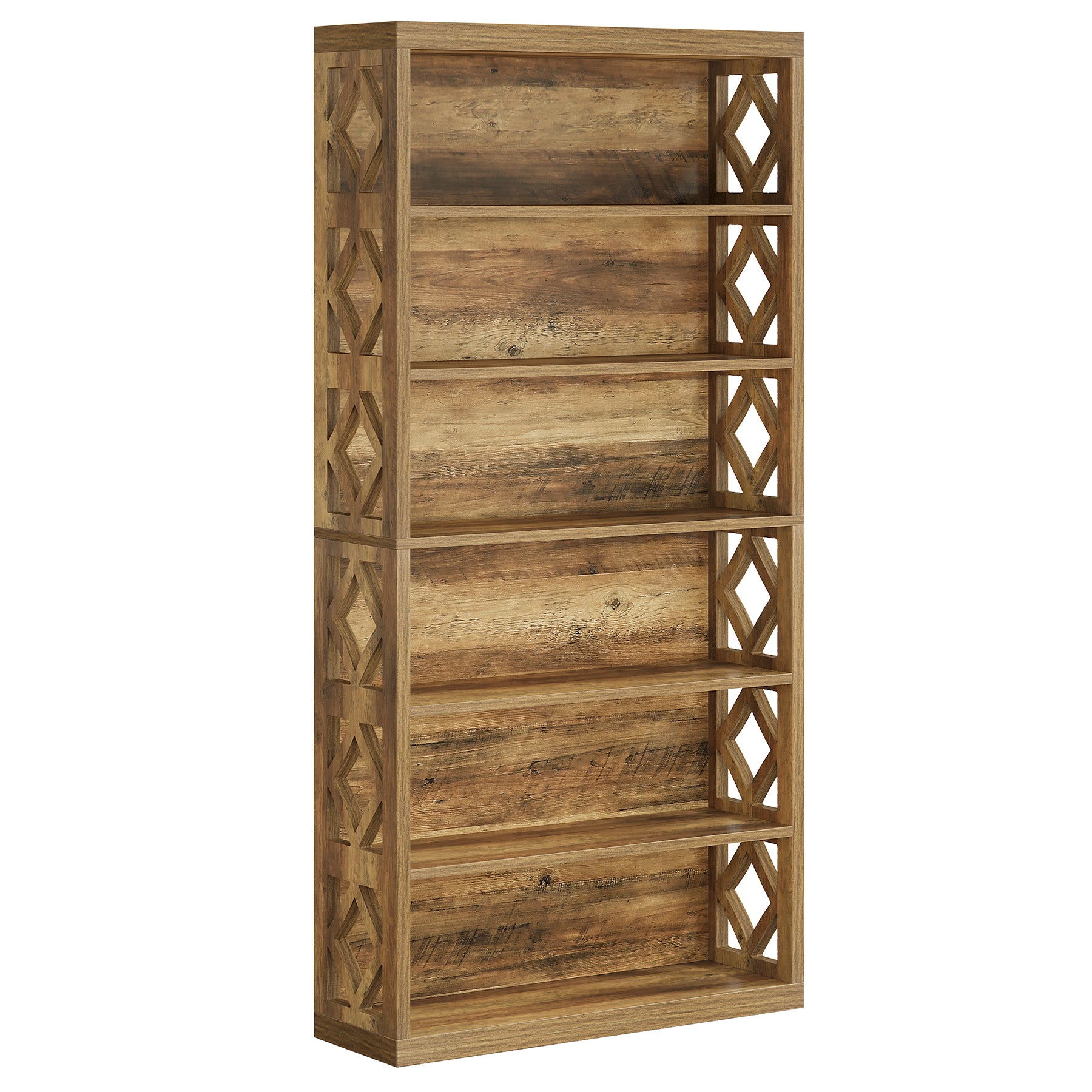 Tribesigns 190 cm Libreria, scaffale a 7 ripiani con ripiano espositivo aperto