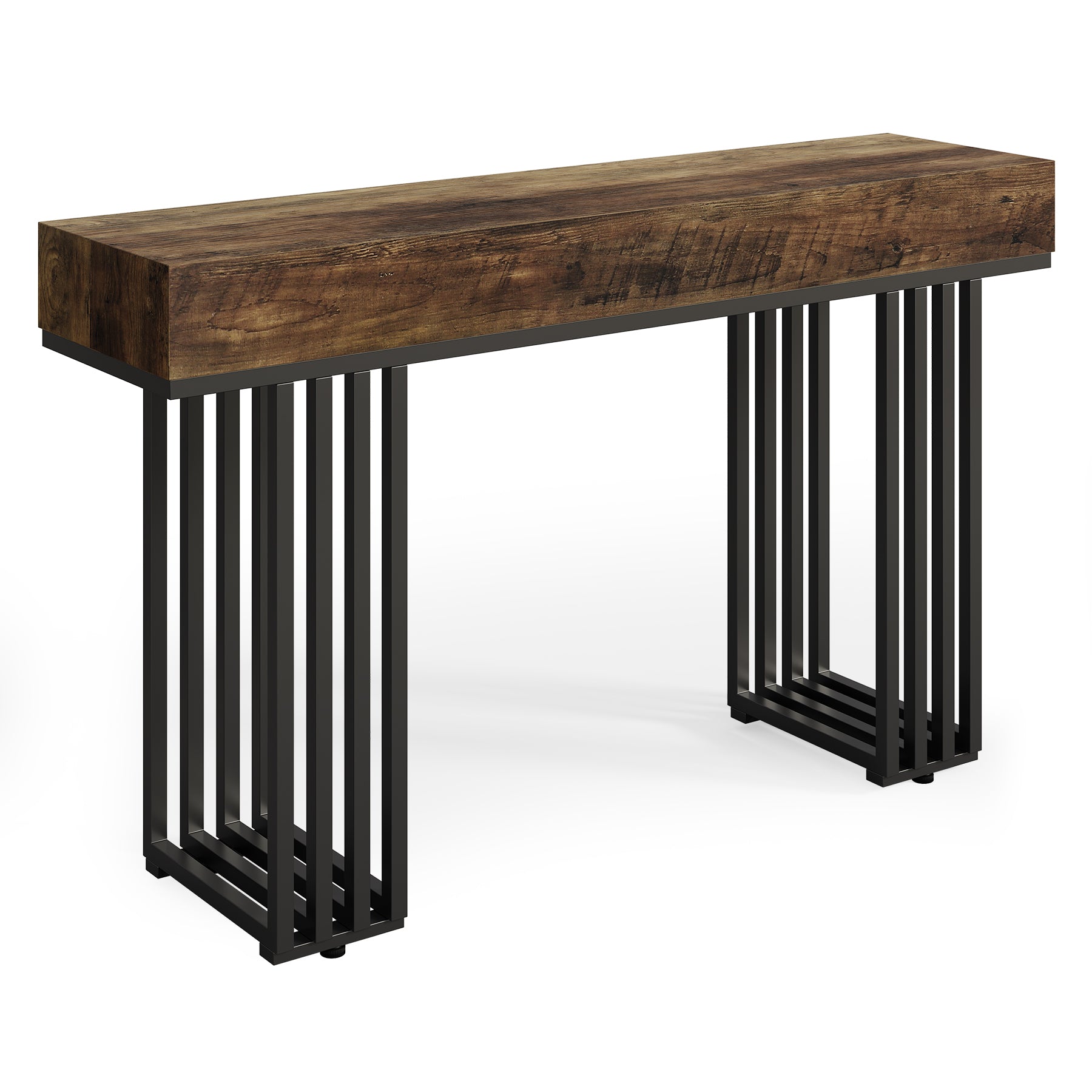 Tribesigns Consolle ingresso, Tavolo consolle stretto Tavolo divano con elegante struttura in metallo in stile industriale