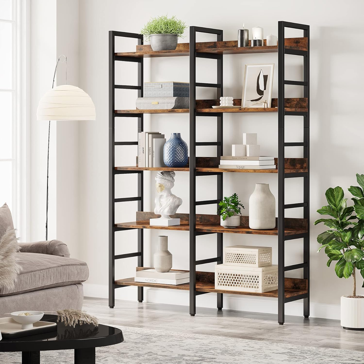 Tribesigns Libreria a 5 livelli, 180 cm Scaffale Portaoggetti Espositore