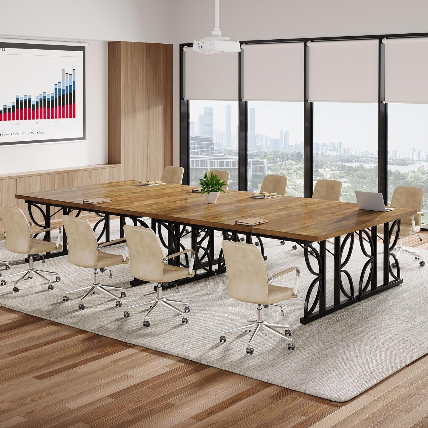 Tribesigns Scrivania per Computer, 180 cm Scrivania Direzionale per Ufficio Studio