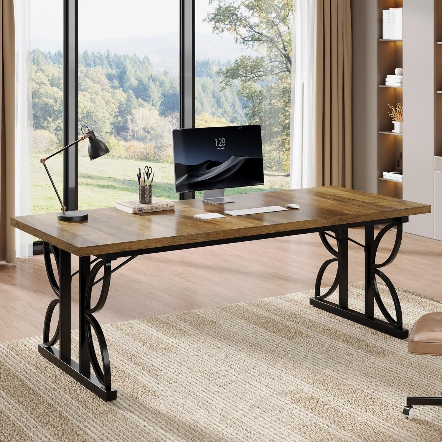 Tribesigns Scrivania per Computer, 180 cm Scrivania Direzionale per Ufficio Studio