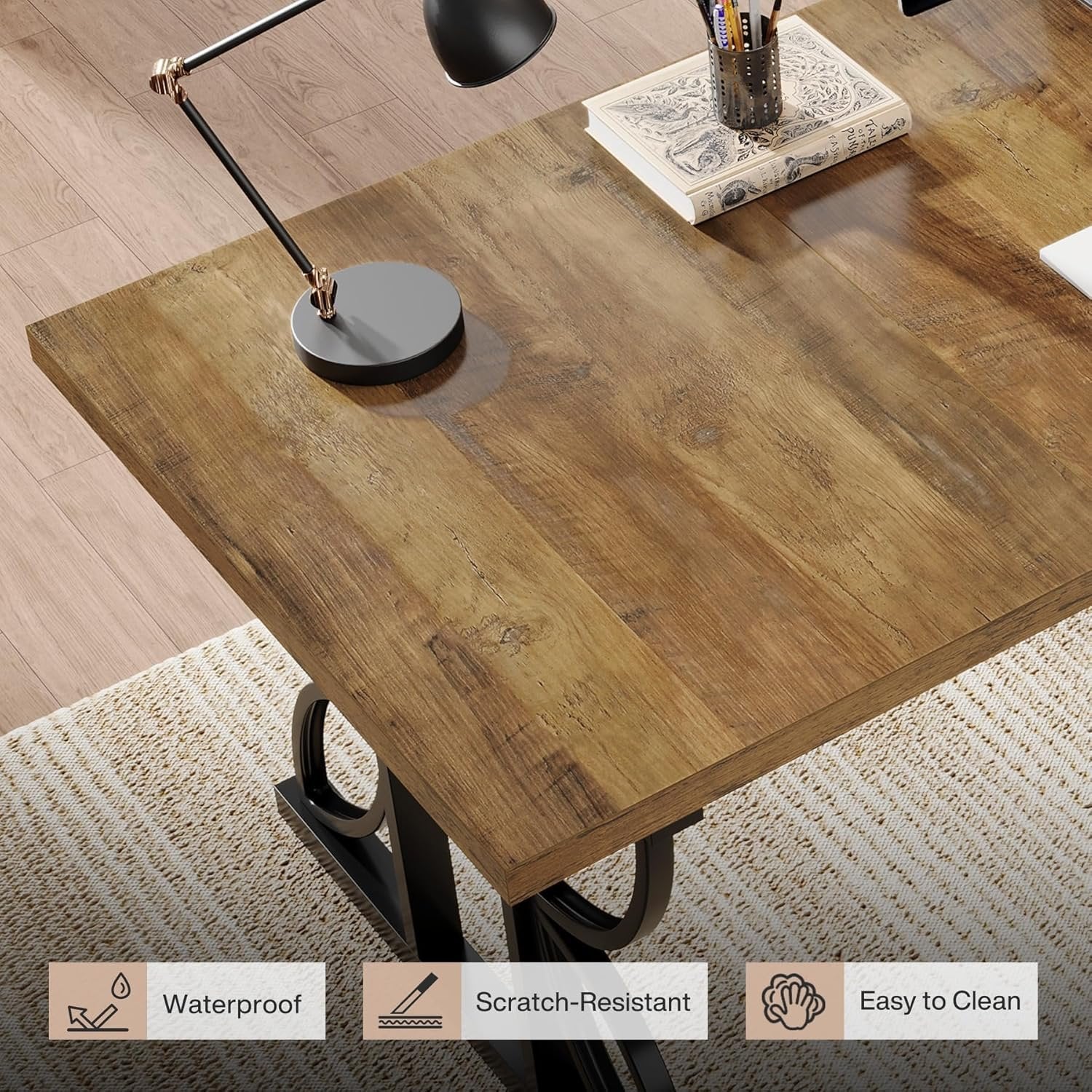 Tribesigns Scrivania per Computer, 180 cm Scrivania Direzionale per Ufficio Studio