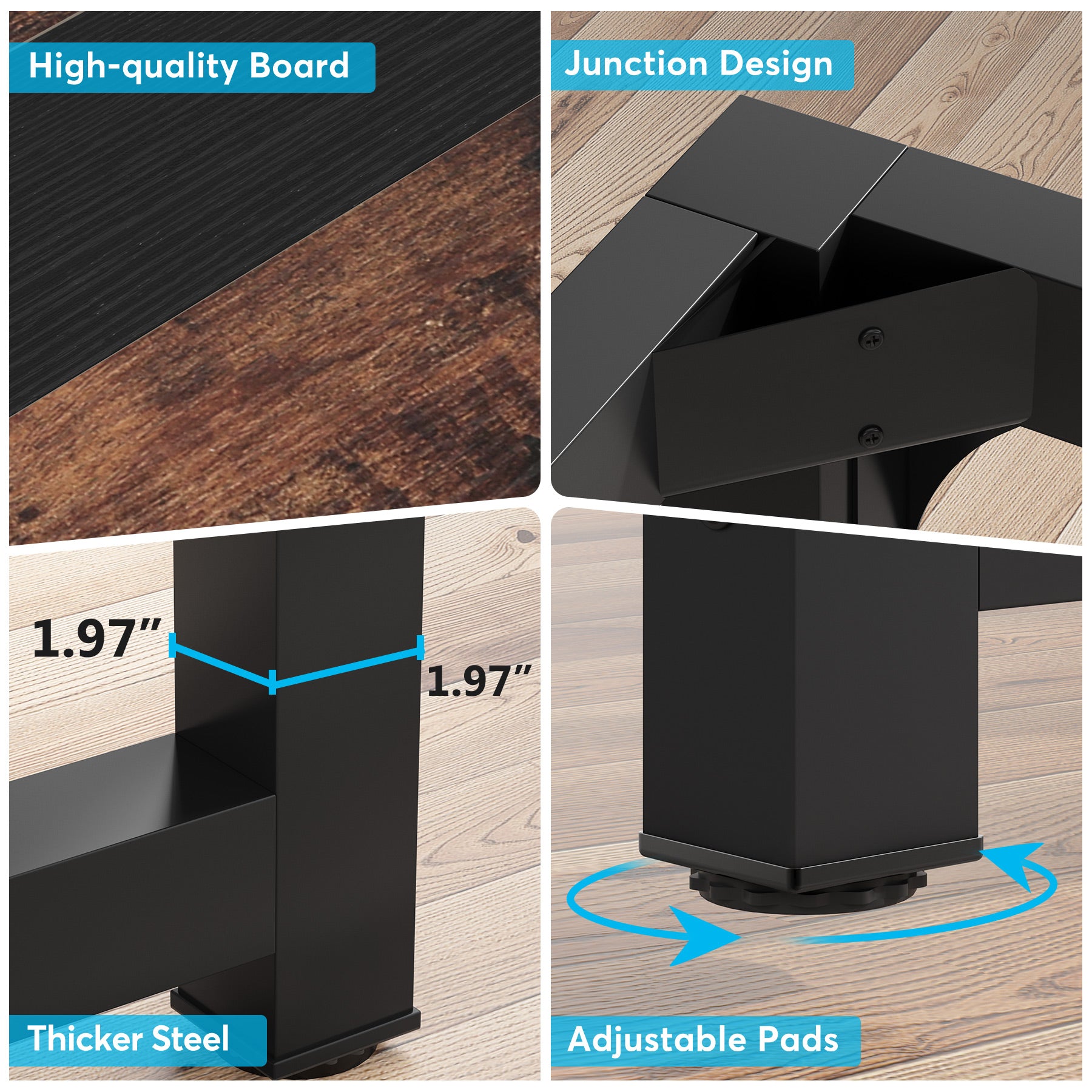 Tribesigns Scrivania per Computer Moderna, Scrivania da Studio Postazione di Lavoro per Ufficio Domestico