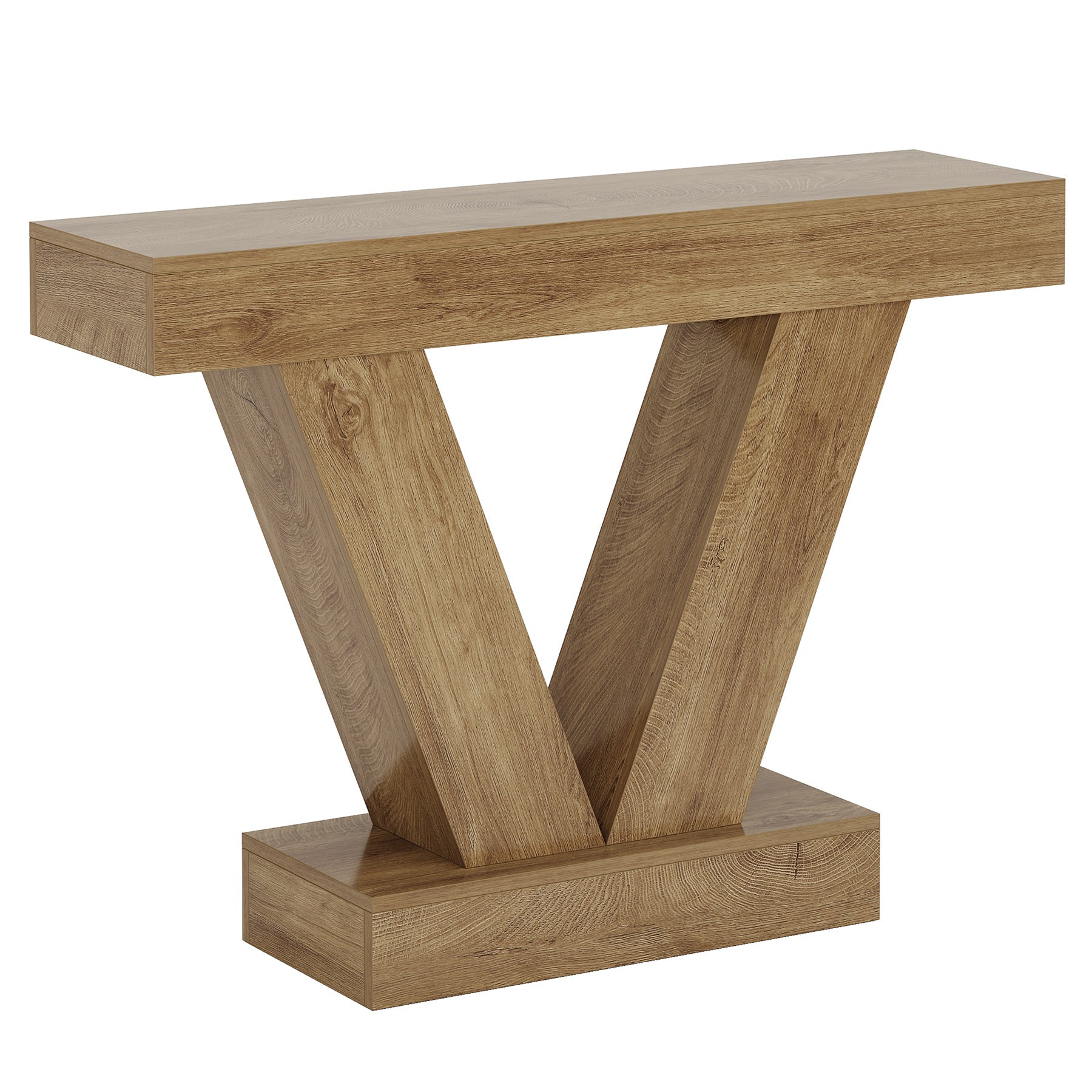 Tribesigns Tavolo consolle da 105 cm, tavolo da ingresso con gambe a V