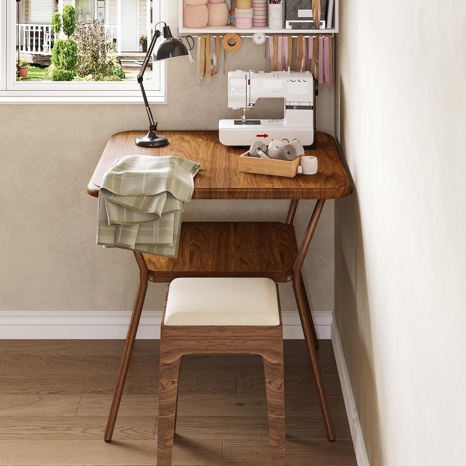 Tribesigns Tavolo da pranzo da 80 cm, tavolo da cucina quadrato a 2 piani per 2-4 persone