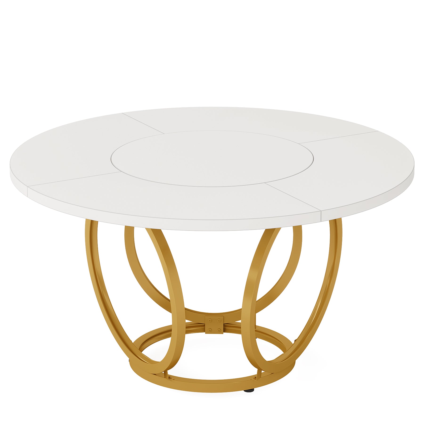 Tribesigns Tavolo da pranzo rotondo, moderno tavolo da pranzo da cucina da 120 cm