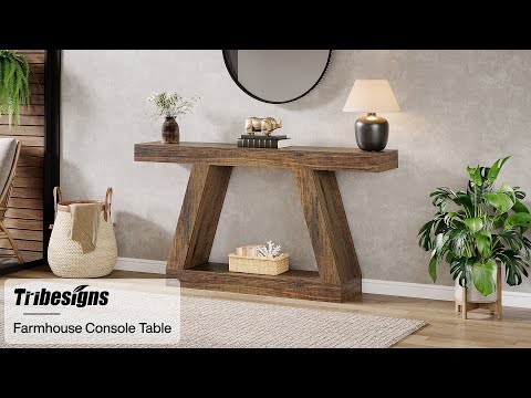 Tribesigns Consolle, 140 cm Consolle Industriale per Ingresso, Tavolino da Caffè per Corridoio