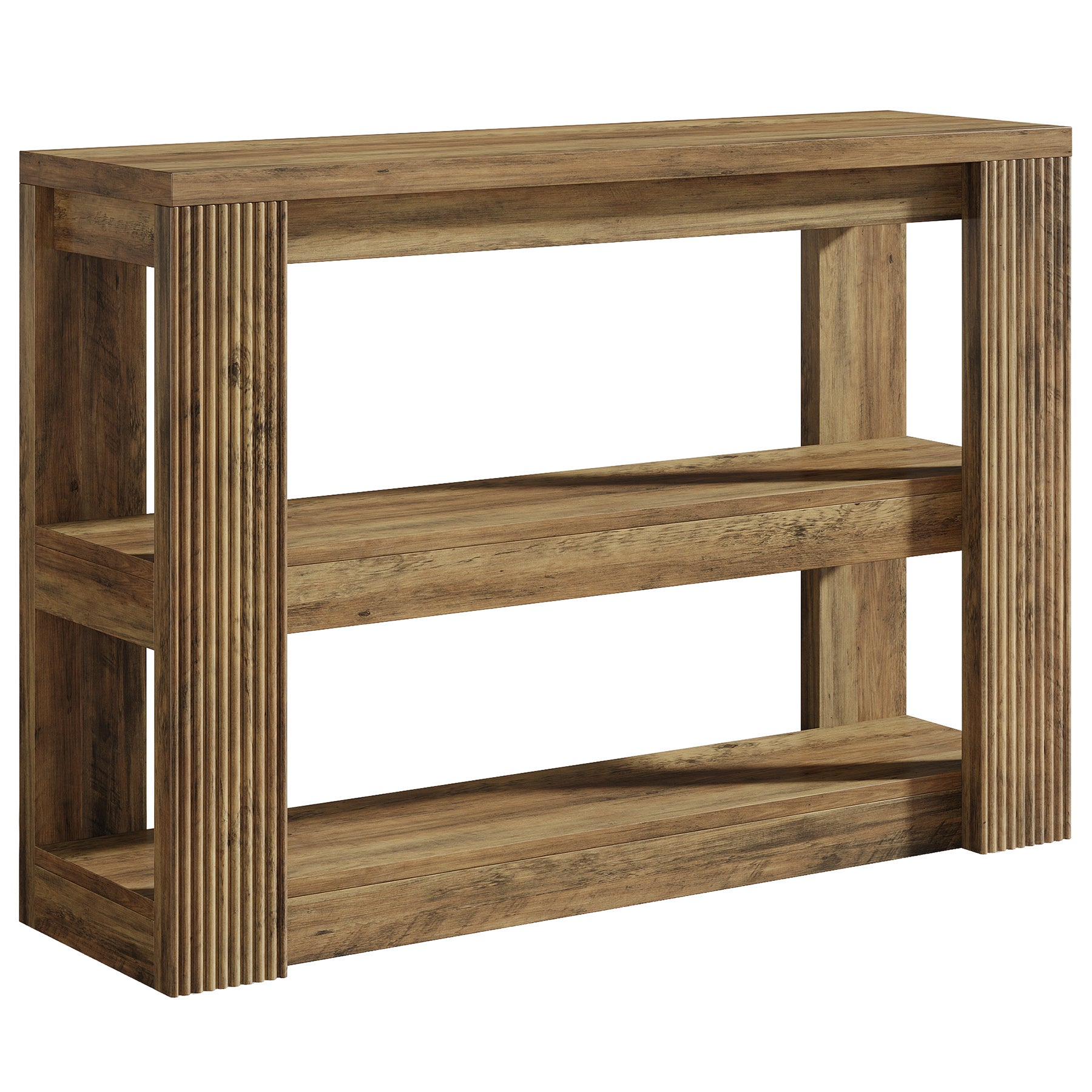 Tribesigns Tavolo consolle da 105 cm, tavolino da divano a 3 ripiani per soggiorno