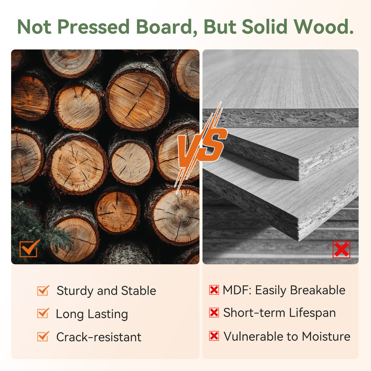 Consolle Country in Legno Massello con 2 Cassetti e Scanalature, 160 cm, per Ingresso
