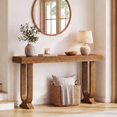 Consolle Country in Legno Massello con Gambe dal Design Particolare, 160 cm, per Ingresso 3