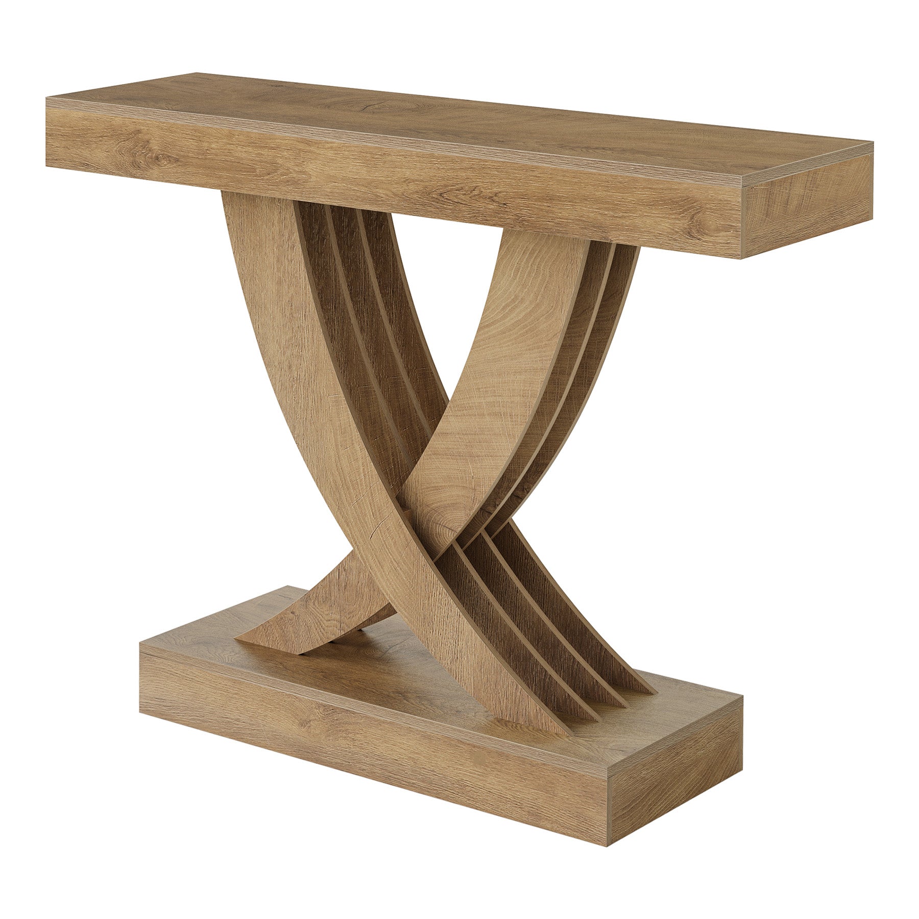 Tribesigns 110 cm Tavolo da consolle,tavolino laterale stretto con base a X