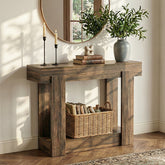 Tribesigns Consolle da 105 cm con ripiano, tavolino d'ingresso stretto in stile country per ingresso 3