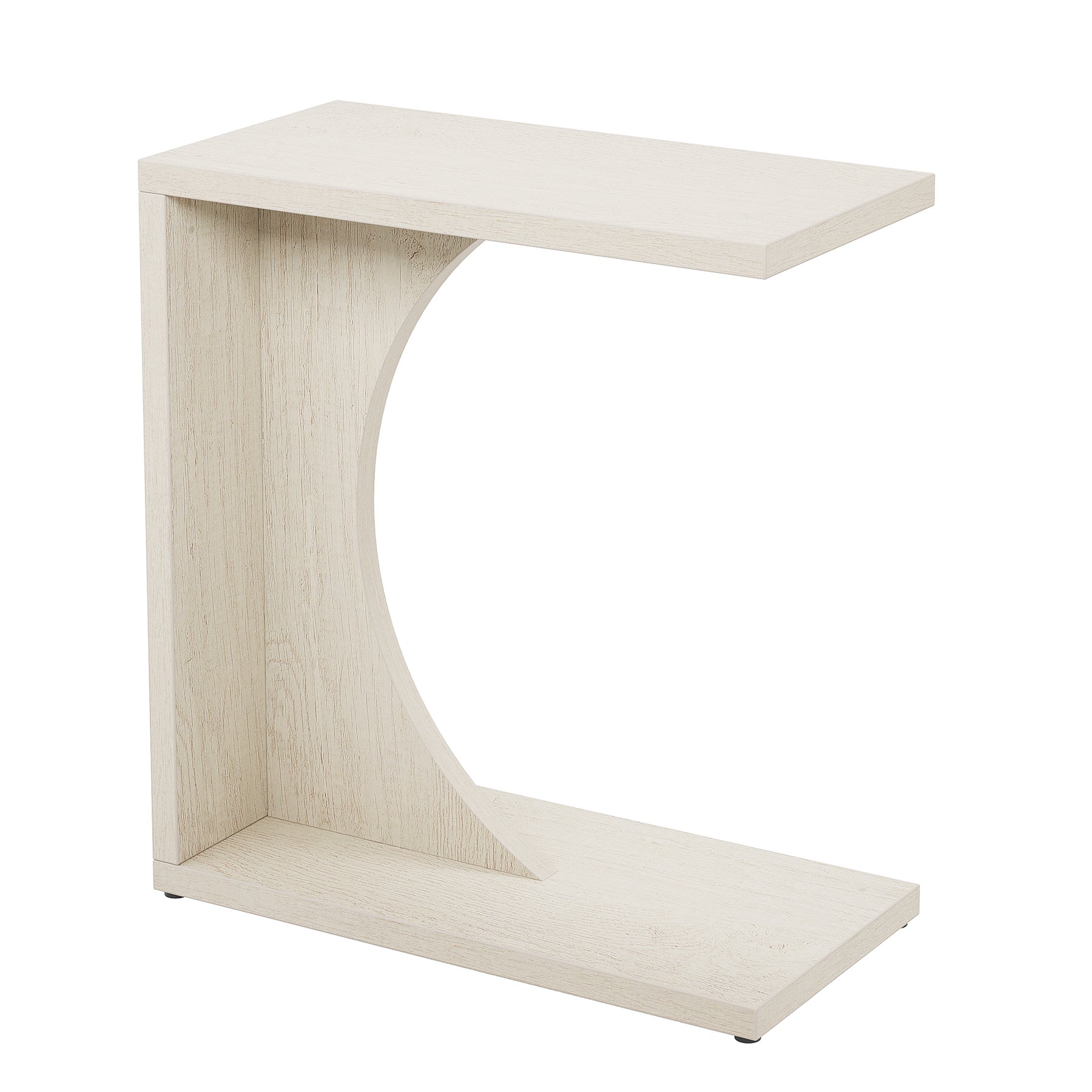 Tribesigns Tavolino a C, 60 cm Comodino Rustico Tavolo da Salotto