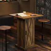 Tribesigns Tavolo da bar da 80 cm, Tavolo da bistro quadrato con 3 ripiani 3